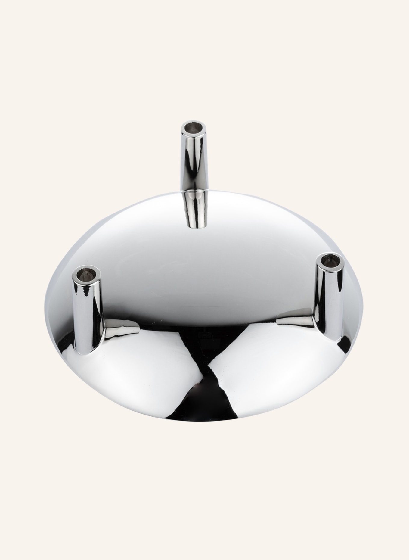 STOFF NAGEL Candleholder with bowl: SILVER