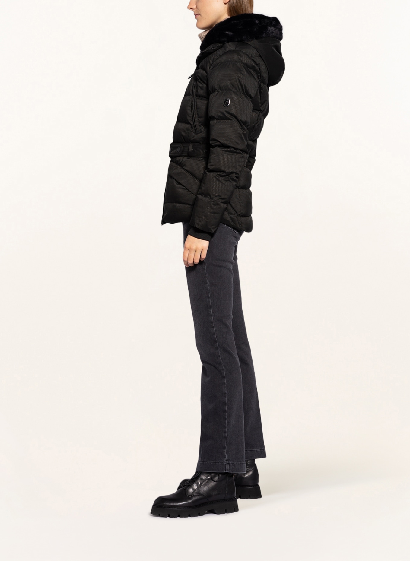 WELLENSTEYN Leather jacket MAYFAIR with removable trim, Color: BLACK (Image 4)