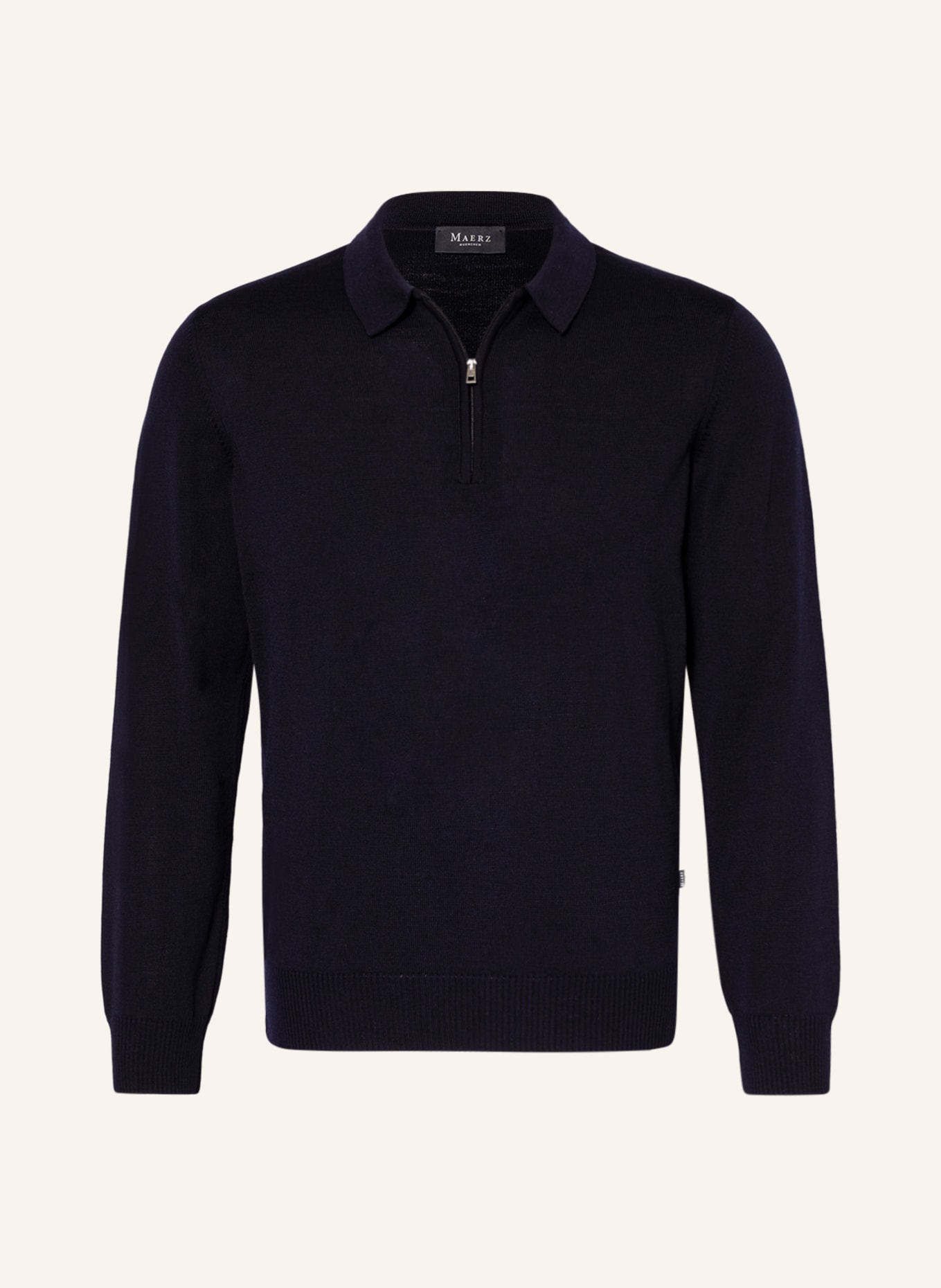 MAERZ MUENCHEN Pullover aus Merinowolle: DUNKELBLAU