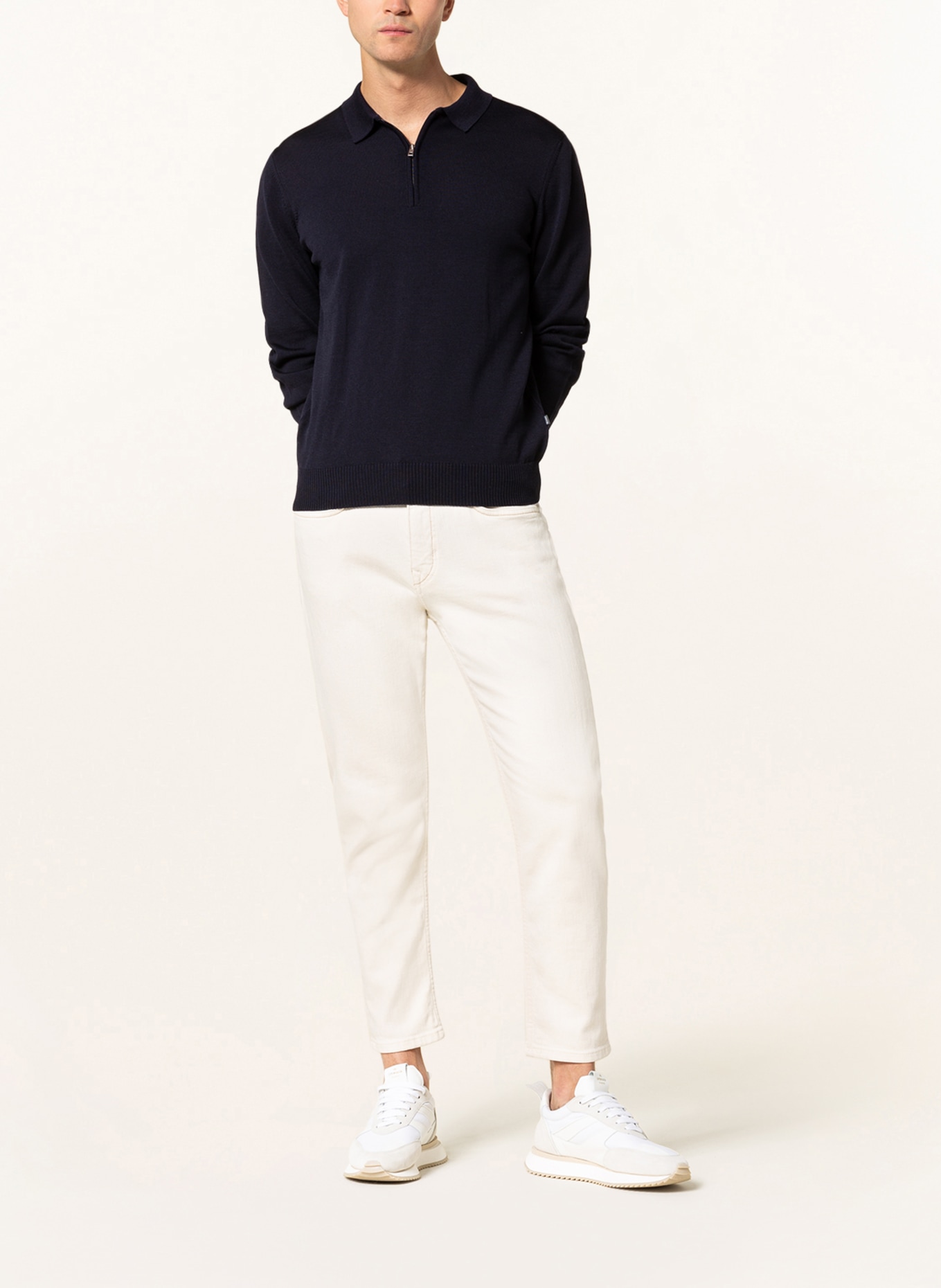 MAERZ MUENCHEN Pullover aus Merinowolle: DUNKELBLAU