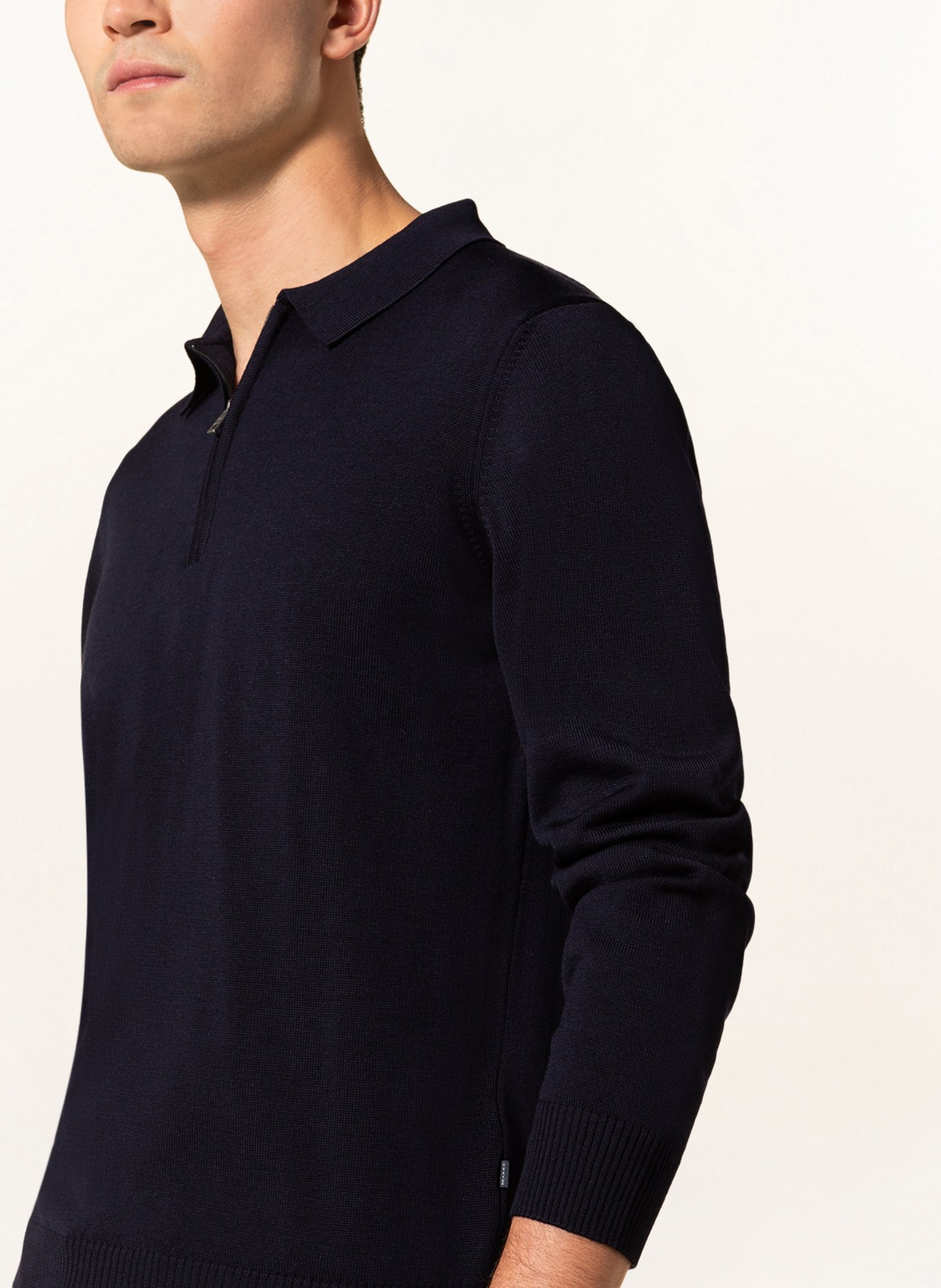 MAERZ MUENCHEN Pullover aus Merinowolle: DUNKELBLAU