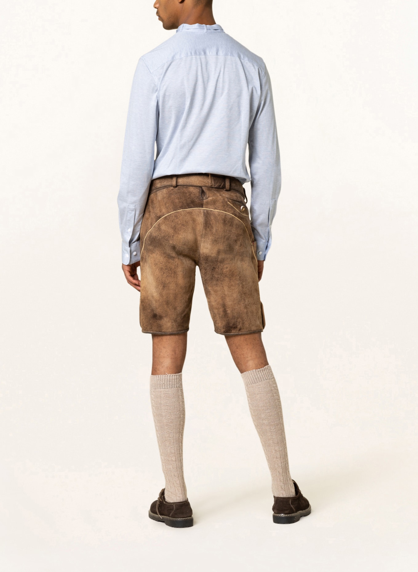 Gottseidank Trachtenhemd LENZ Extra Slim Fit mit Stehkragen, Farbe: HELLBLAU (Bild 3)