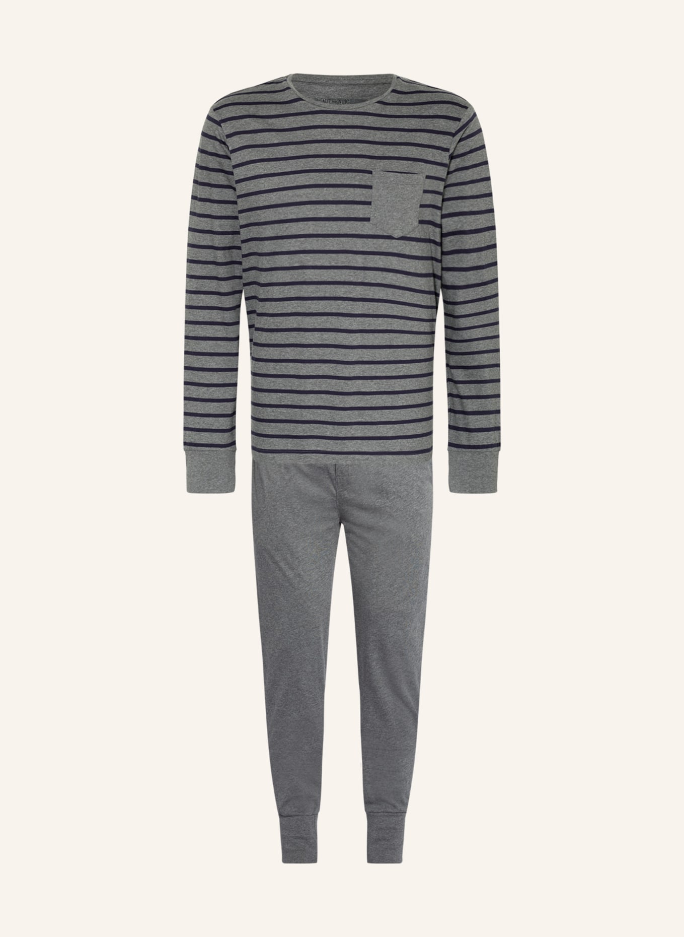 JOCKEY Schlafanzug NAUTICAL, Farbe: GRAU/ DUNKELBLAU (Bild 1)