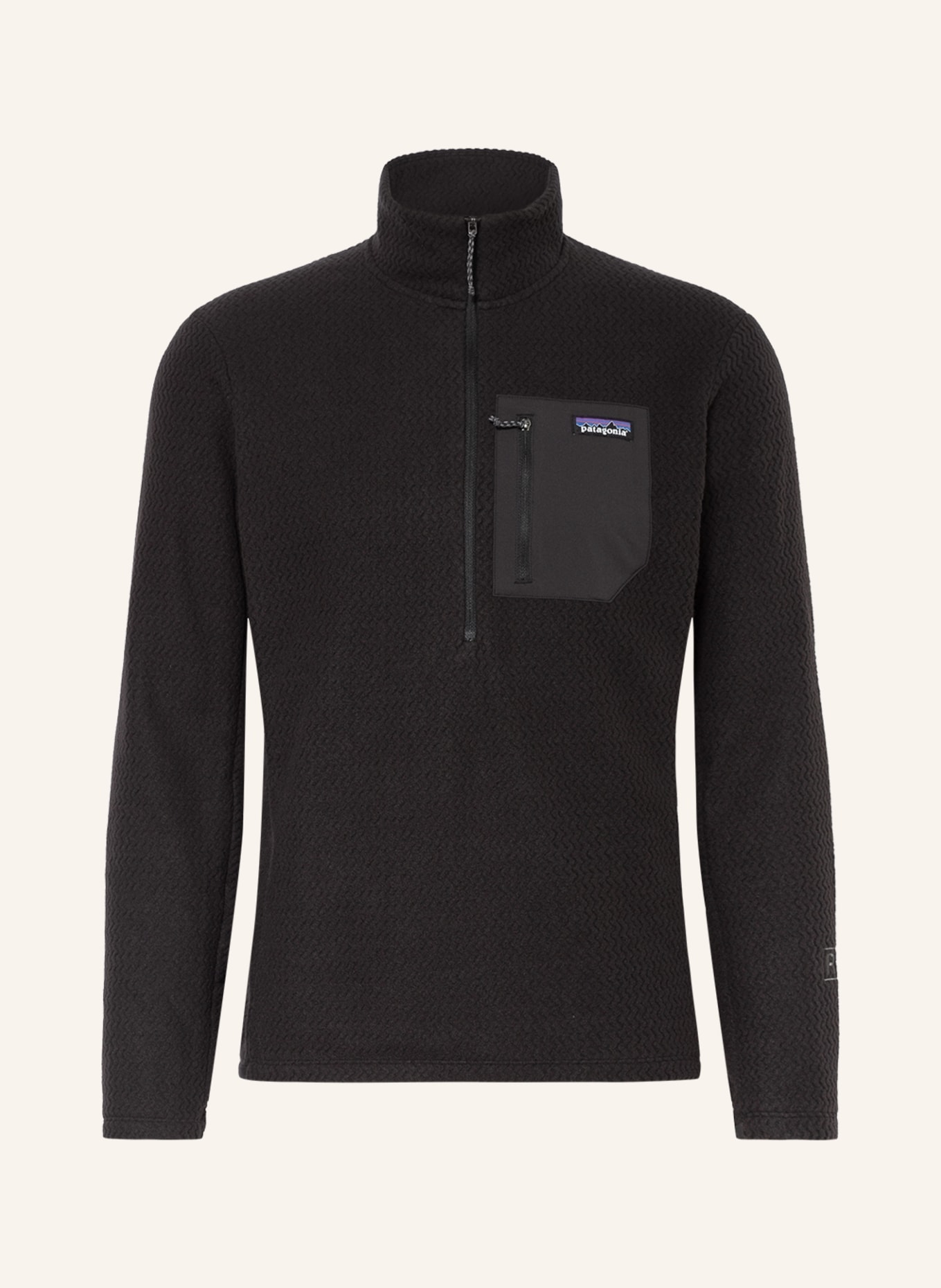 patagonia Fleece sweater R1® AIR, Color: BLACK (Image 1)