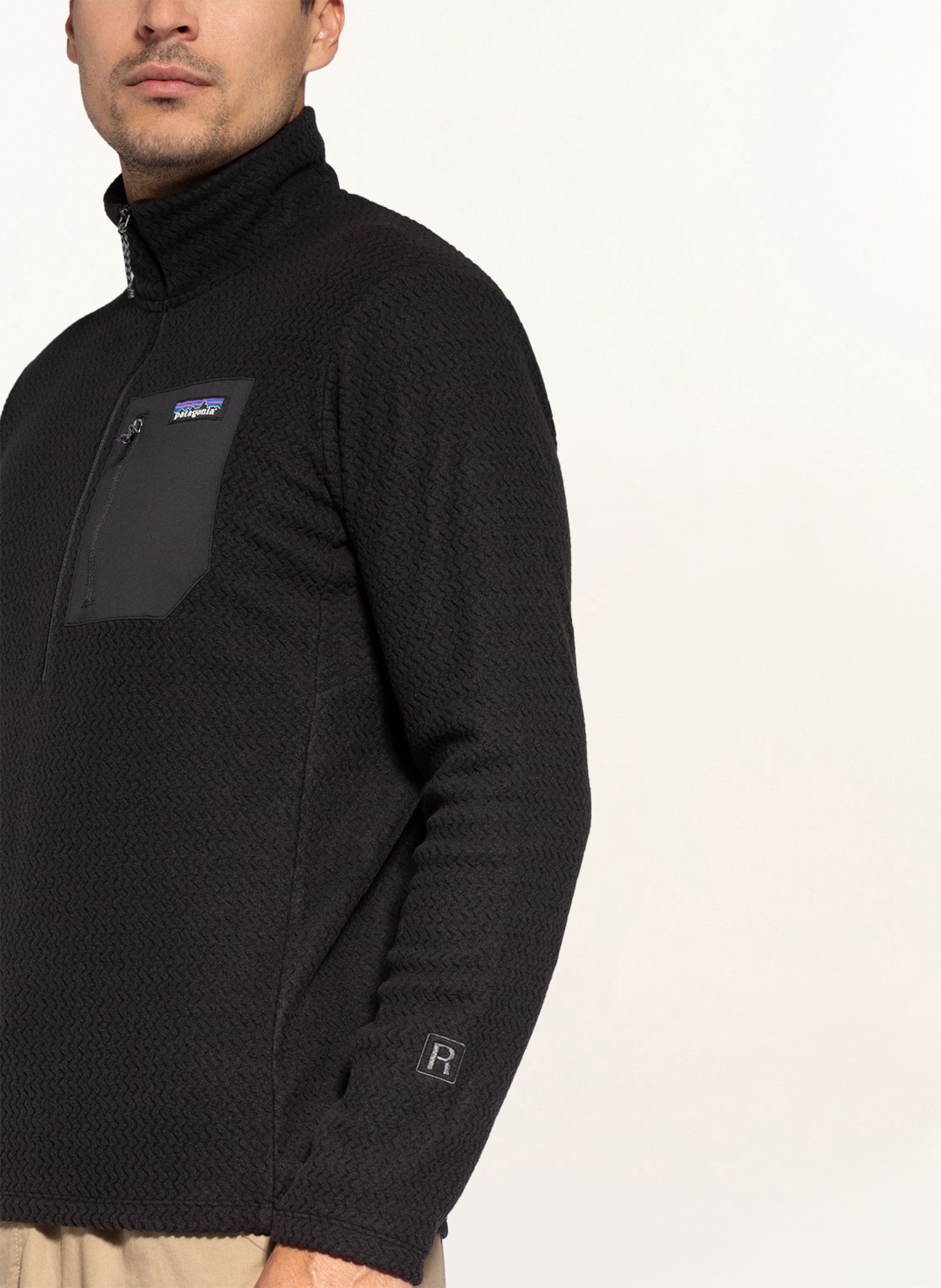 patagonia Fleece sweater R1® AIR, Color: BLACK (Image 4)