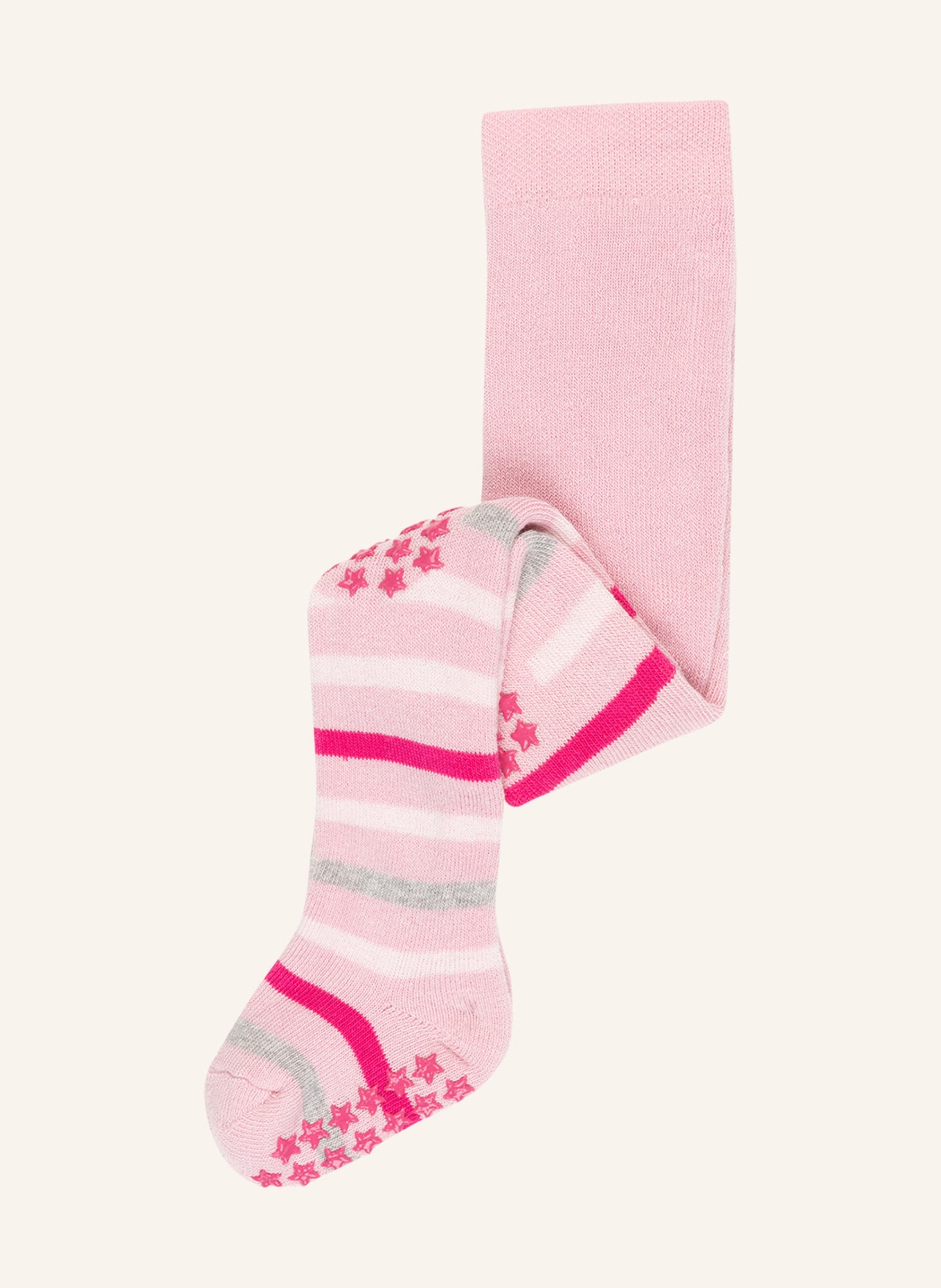 FALKE Stopper-Strumpfhose MULTI STRIPE : ROSA/ HELLGRAU