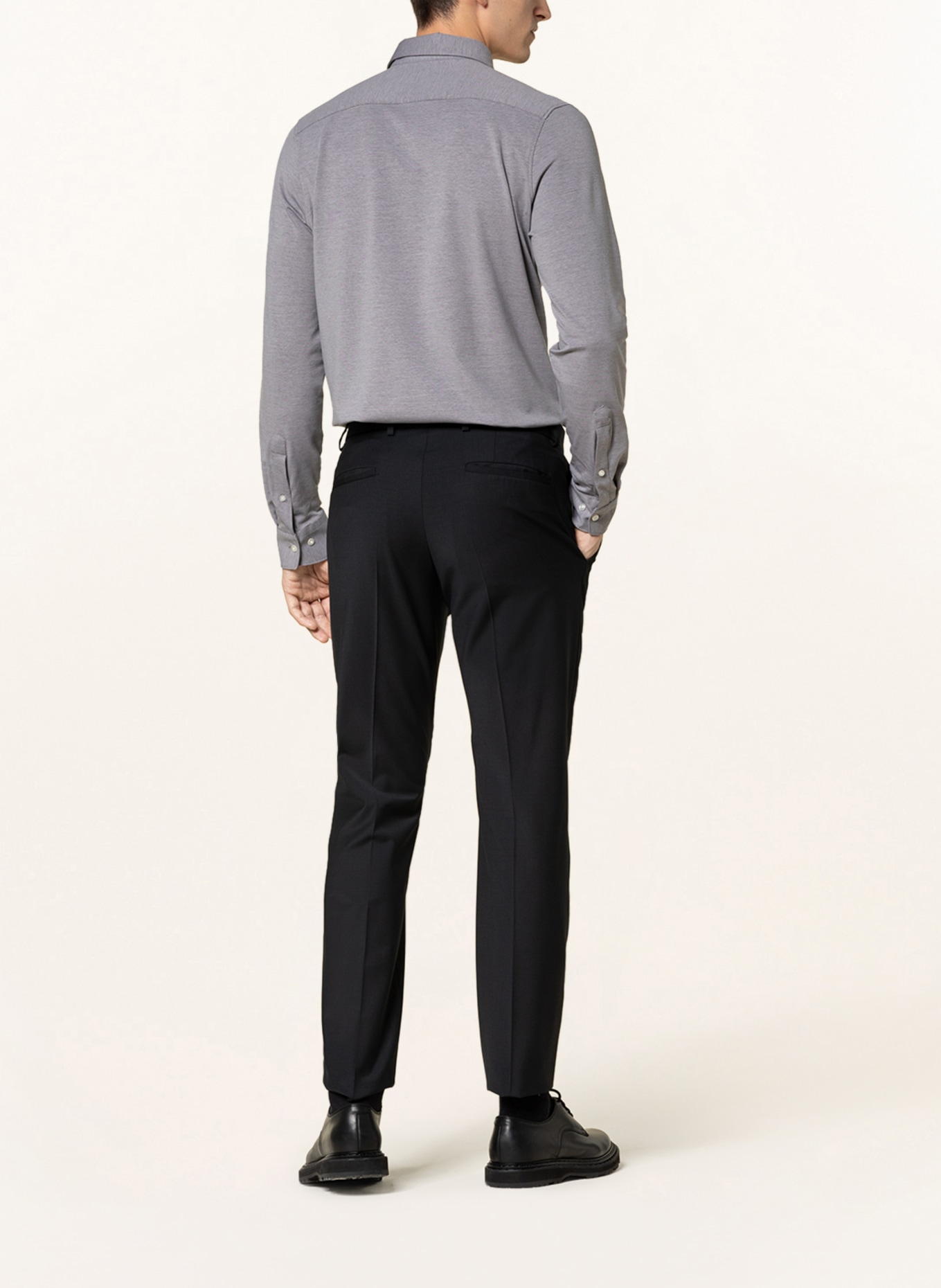 OLYMP Jerseyhemd Luxor 24/Seven modern fit: GRAU