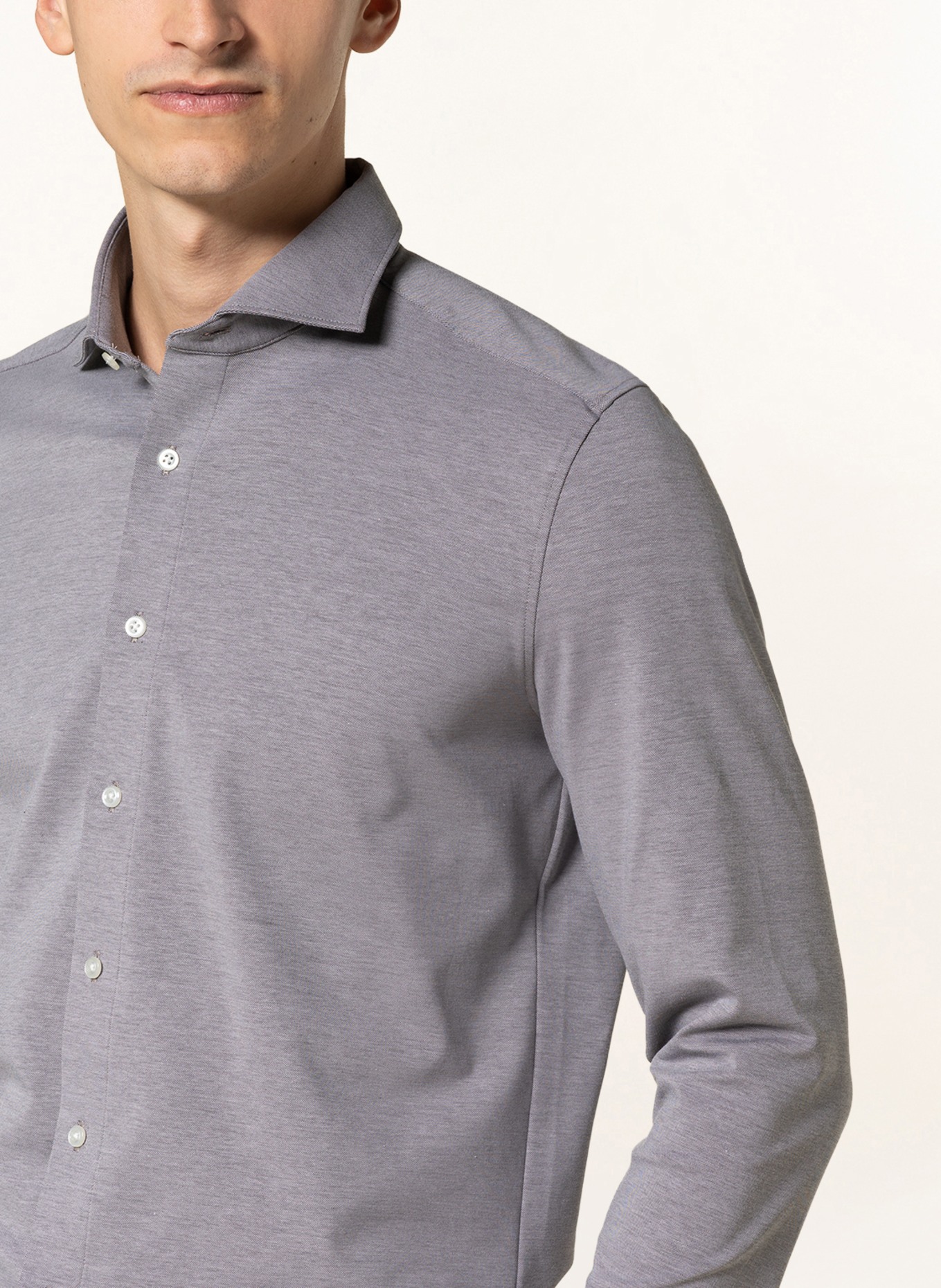 OLYMP Jerseyhemd Luxor 24/Seven modern fit: GRAU