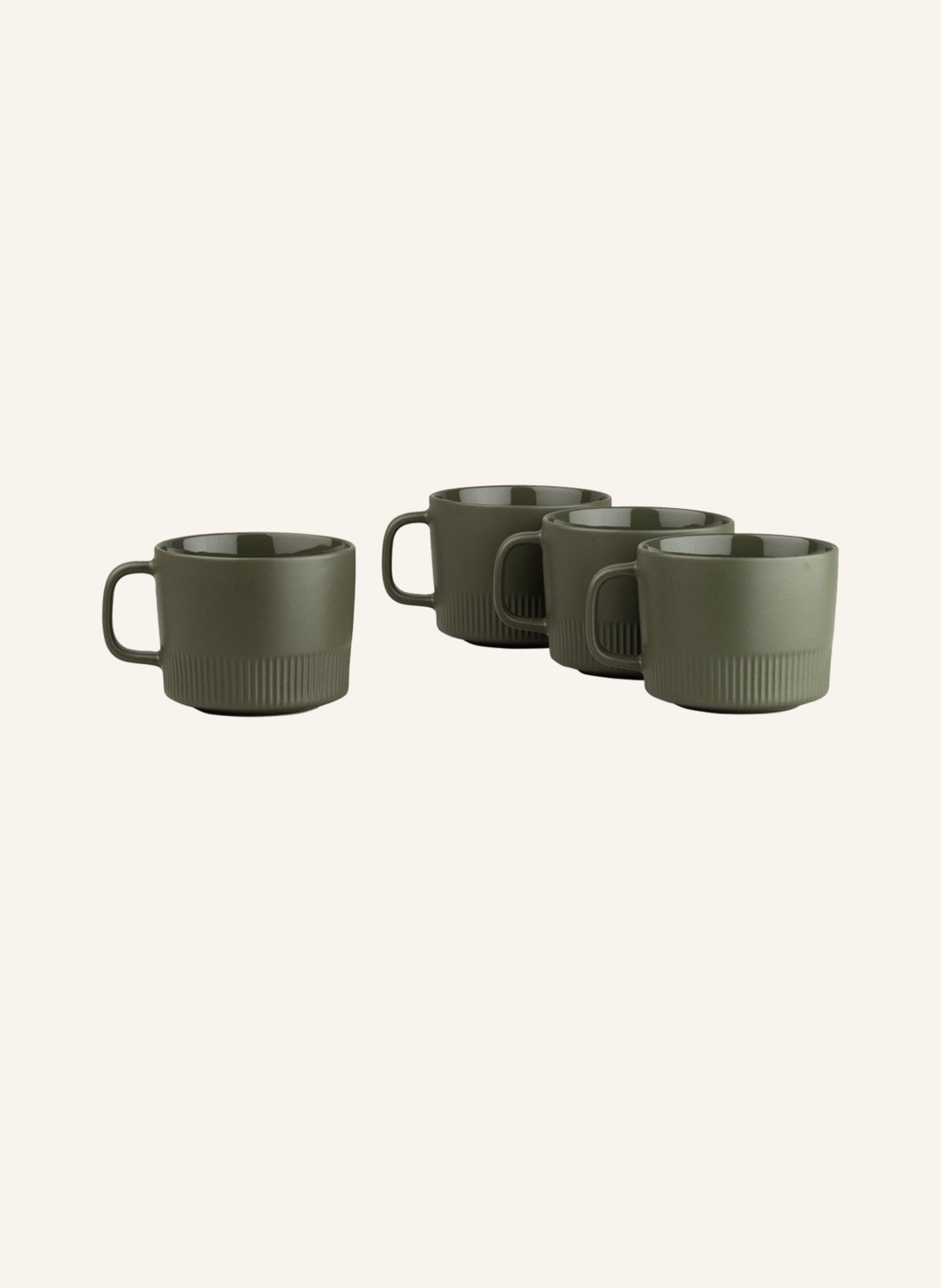 Marc O'Polo Set of 4 Mugs MOMENTS, Color: OLIVE (Image 1)