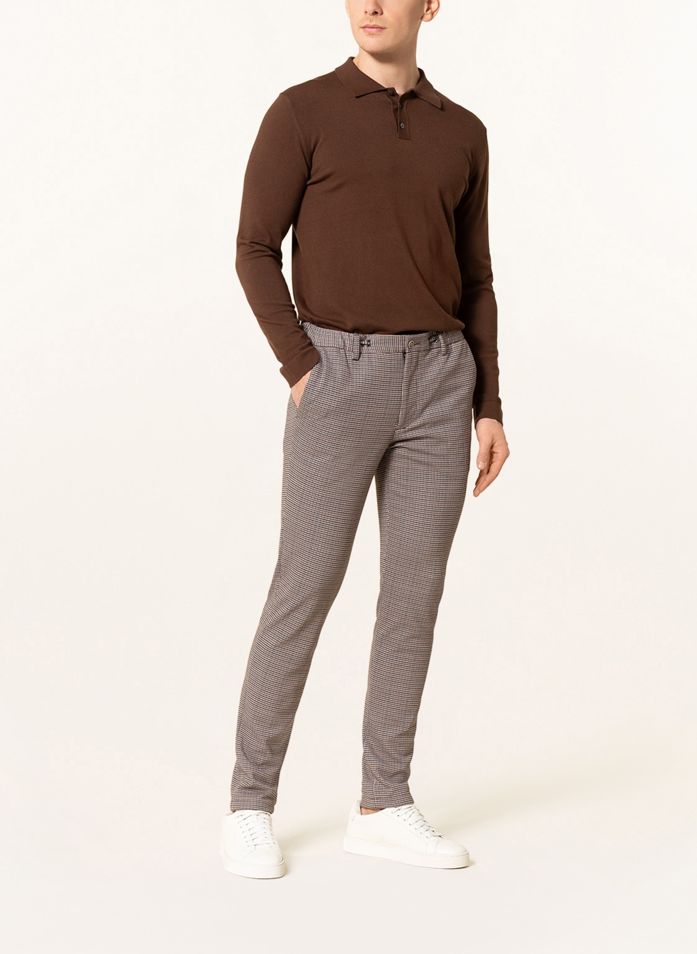 PAUL Spodnie garniturowe slim fit, Kolor: 360 Beige Tricol (Obrazek 3)