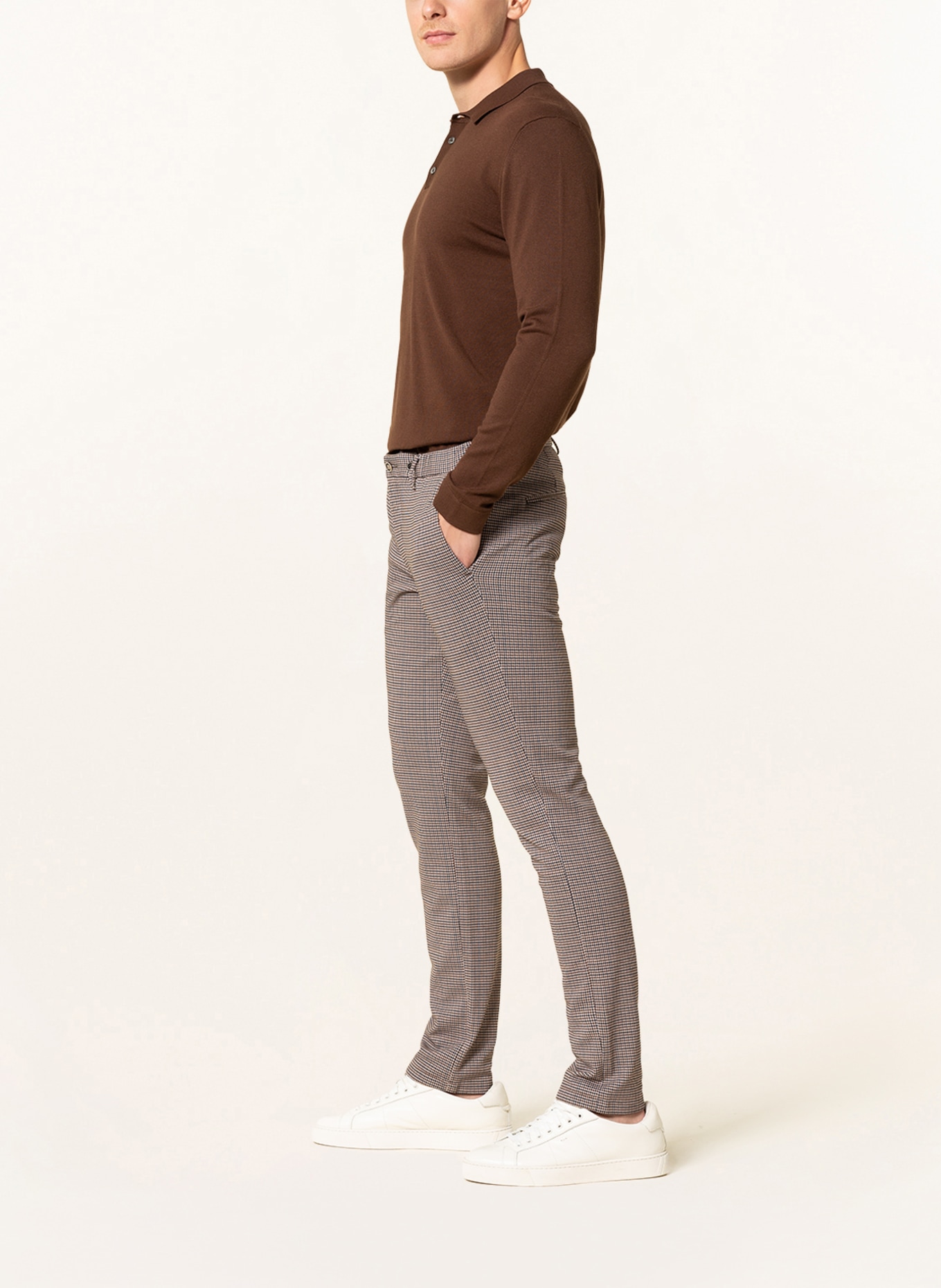 PAUL Spodnie garniturowe slim fit, Kolor: 360 Beige Tricol (Obrazek 5)
