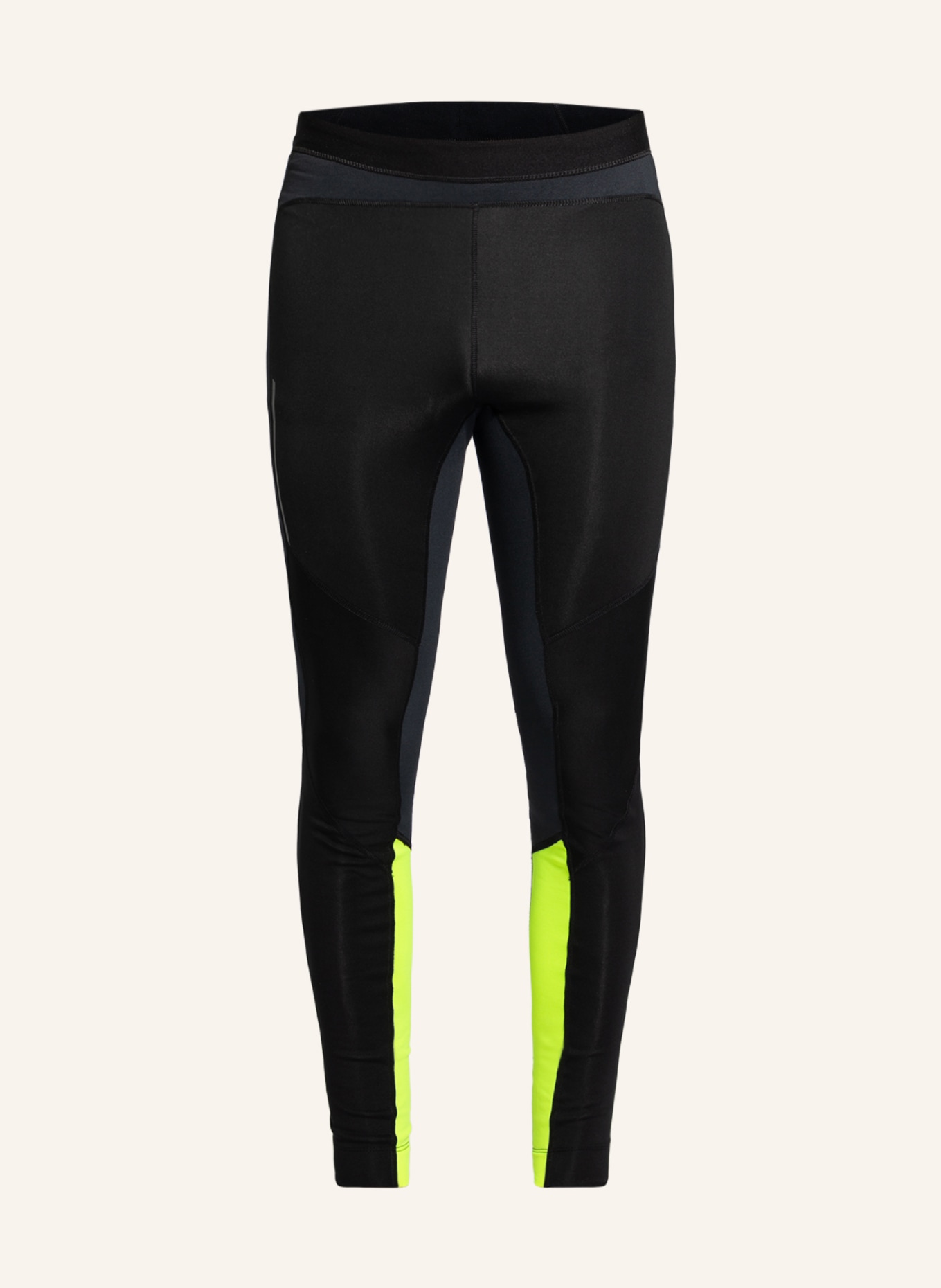 GORE RUNNING WEAR Běžecké kalhoty R5 GORE-TEX INFINIUM™, Barva: ČERNÁ/ NEONOVĚ ŽLUTÁ (Obrázek 1)
