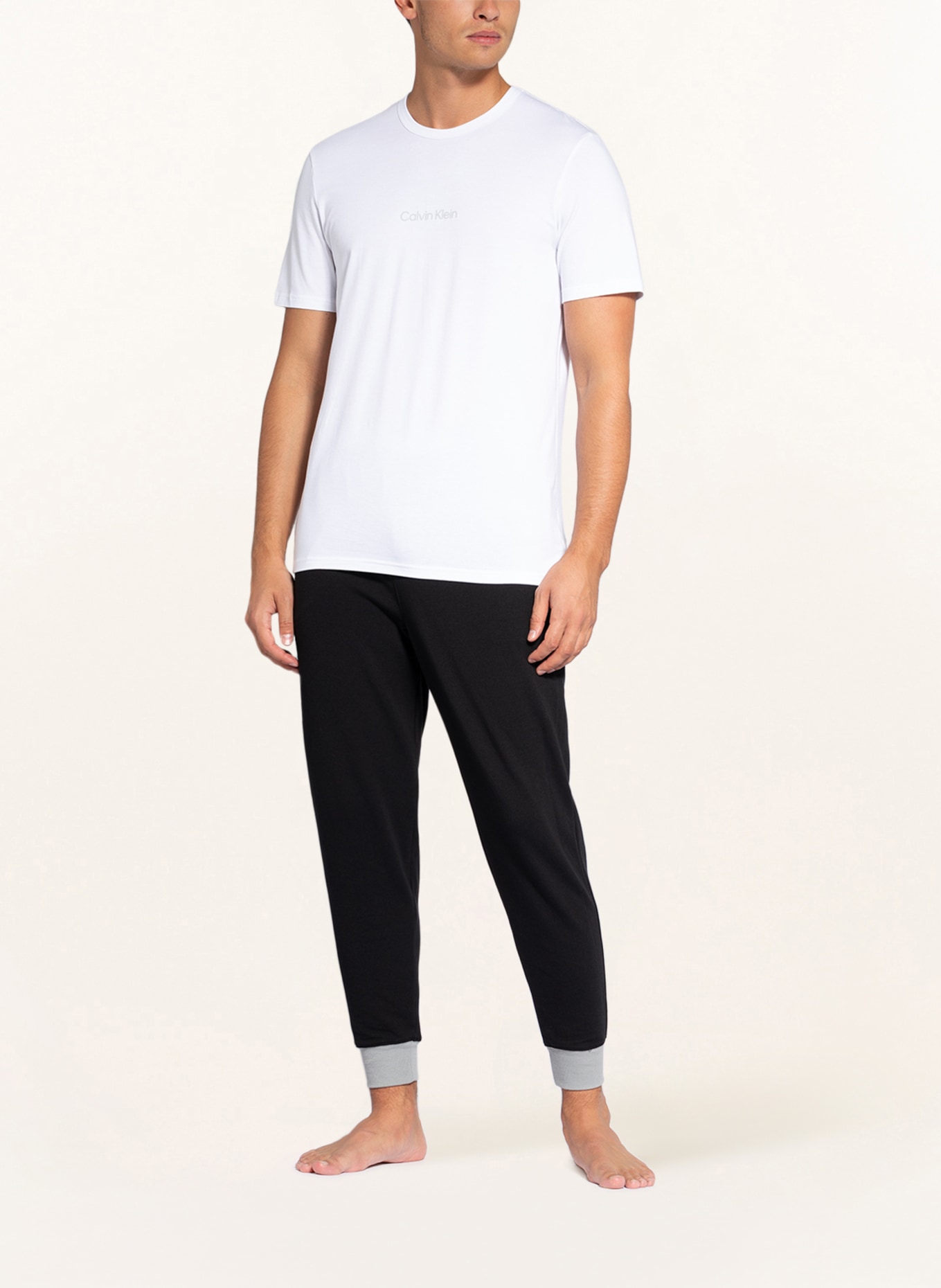 Calvin Klein Pohodlné domácí tričko MODERN STRUCTURE, Barva: 100 WHITE (Obrázek 2)
