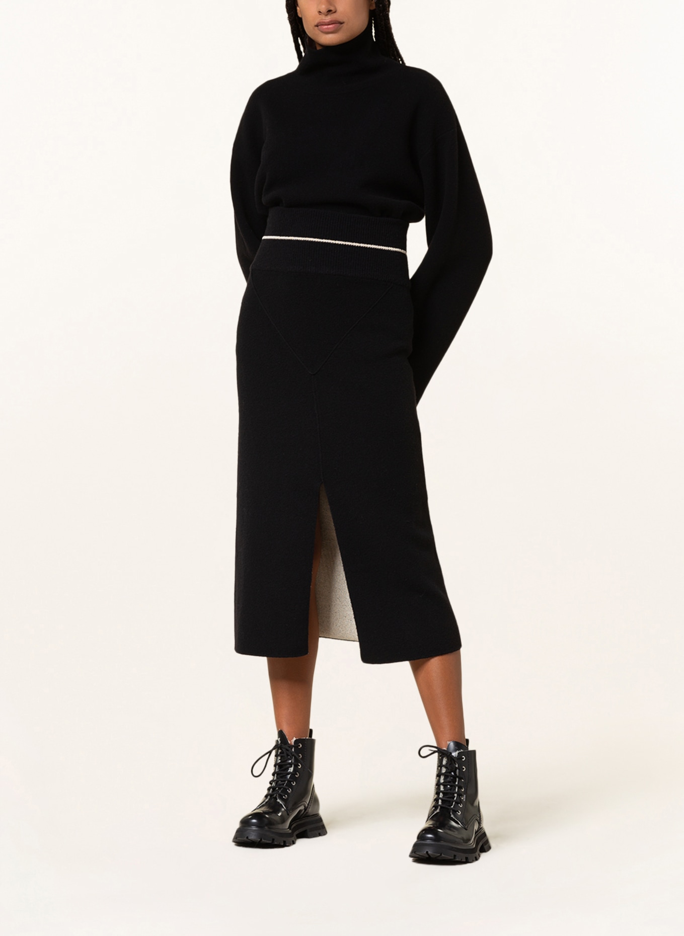 MONCLER GENIUS Knit skirt, Color: BLACK (Image 2)