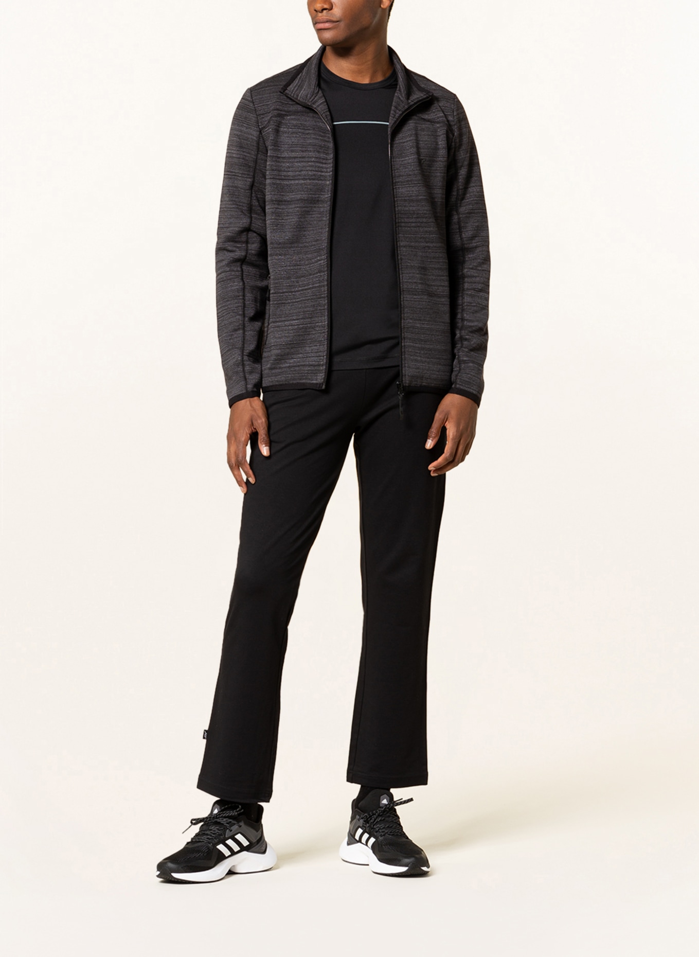 JOY sportswear Tréninková bunda YANNIK: TMAVĚ ŠEDÁ / ČERNÁ