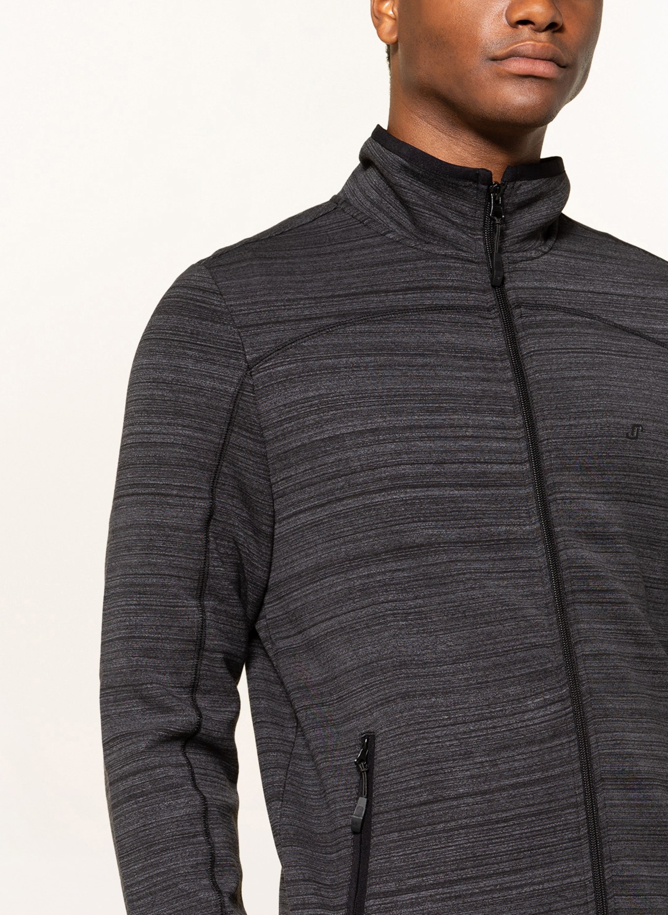 JOY sportswear Tréninková bunda YANNIK: TMAVĚ ŠEDÁ / ČERNÁ