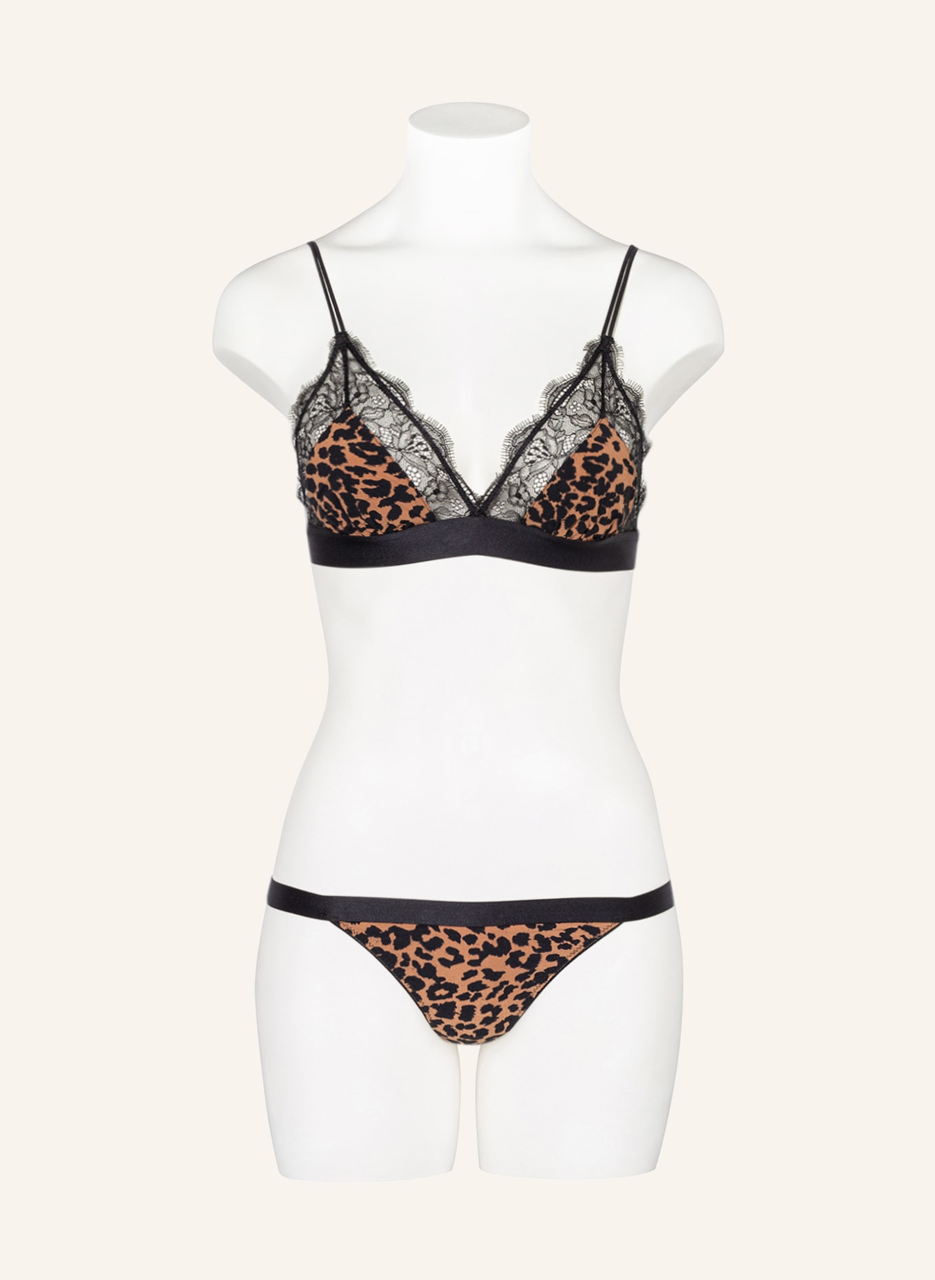 LOVE Stories Triangle bra LOVE LACE EVERGREENS, Color: BROWN/ BLACK (Image 2)