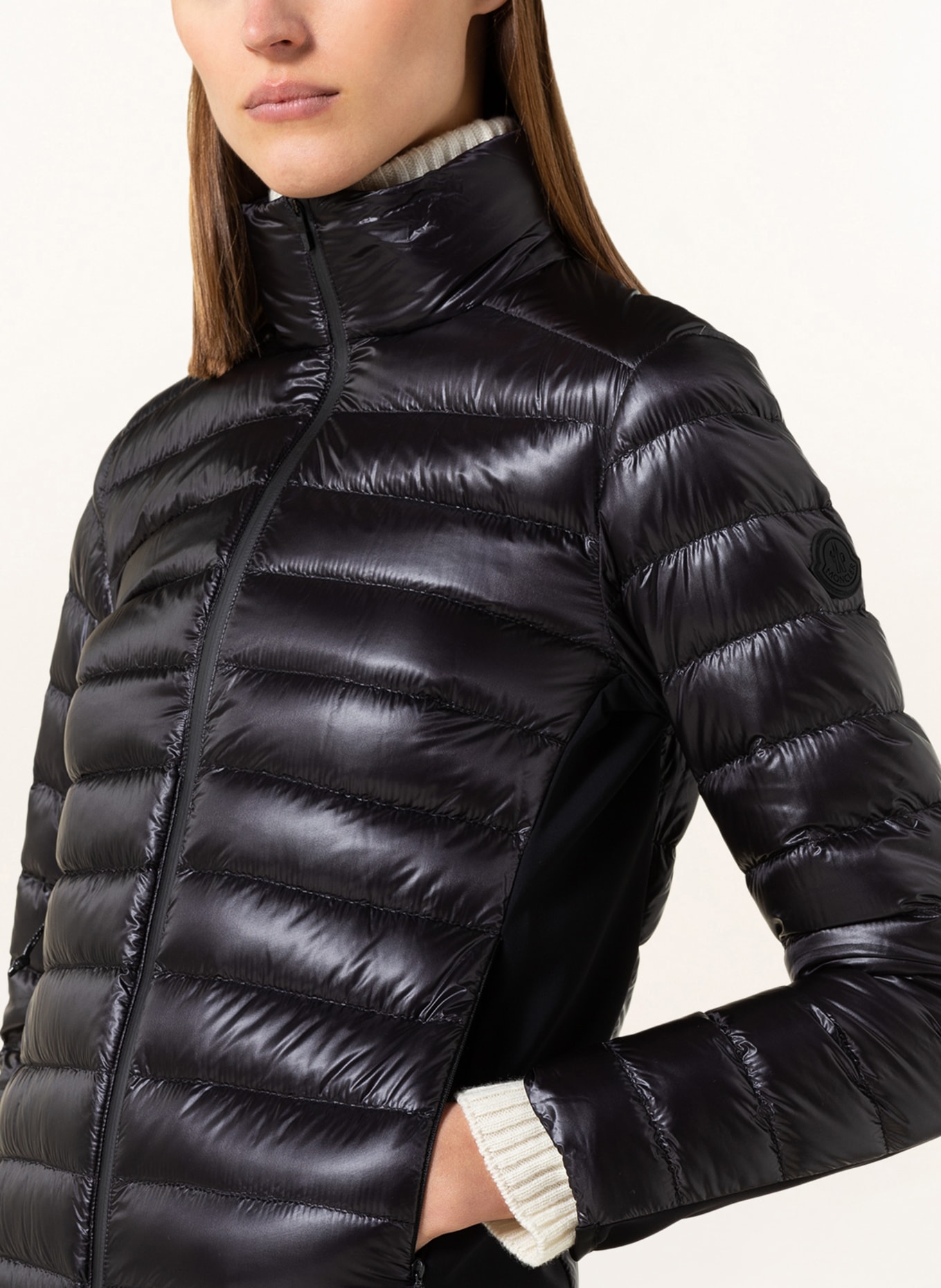 MONCLER Lightweight down jacket NADIR in mixed materials, Color: BLACK (Image 4)