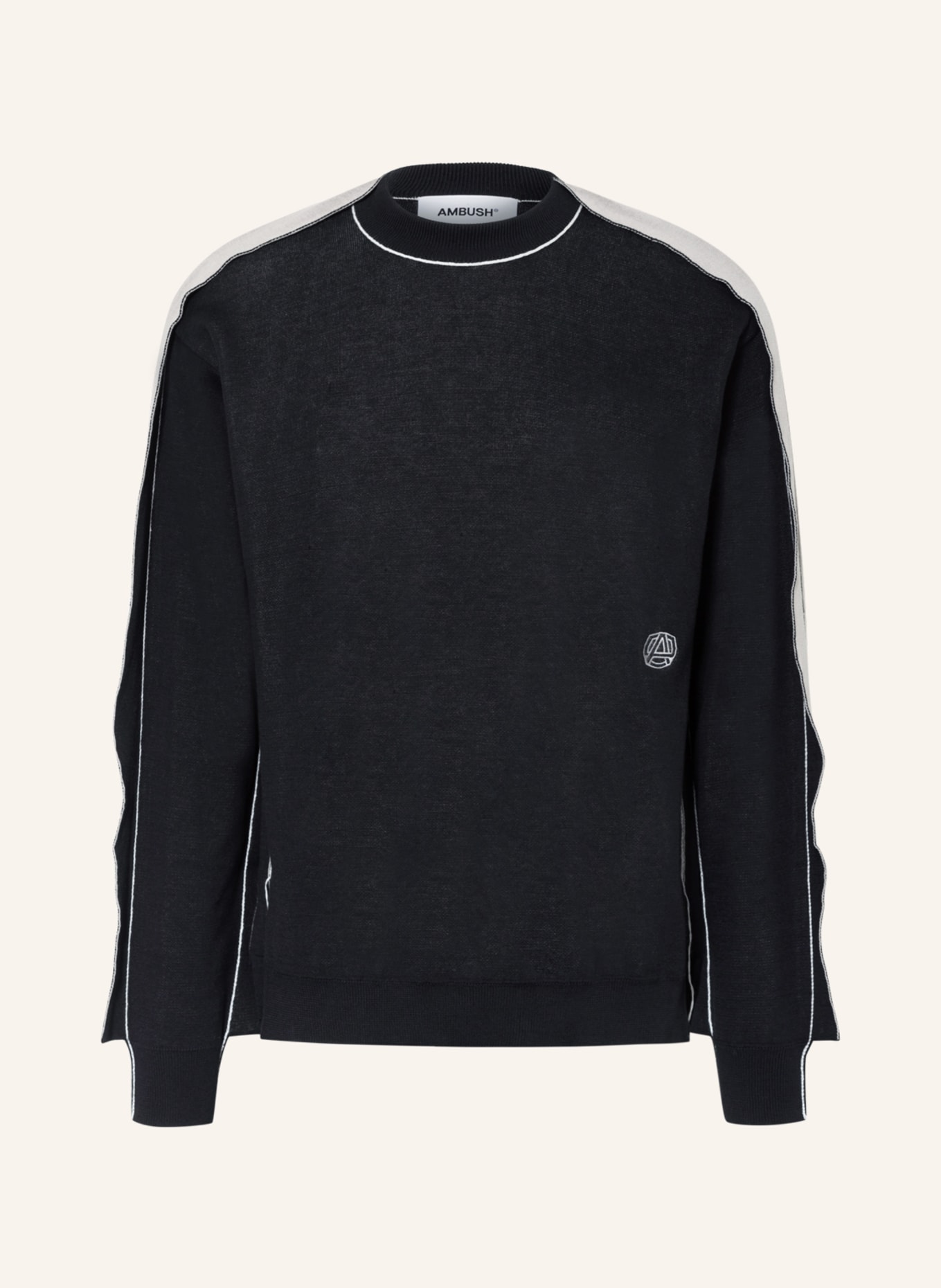 AMBUSH Sweater, Color: BLACK/ LIGHT GRAY (Image 1)