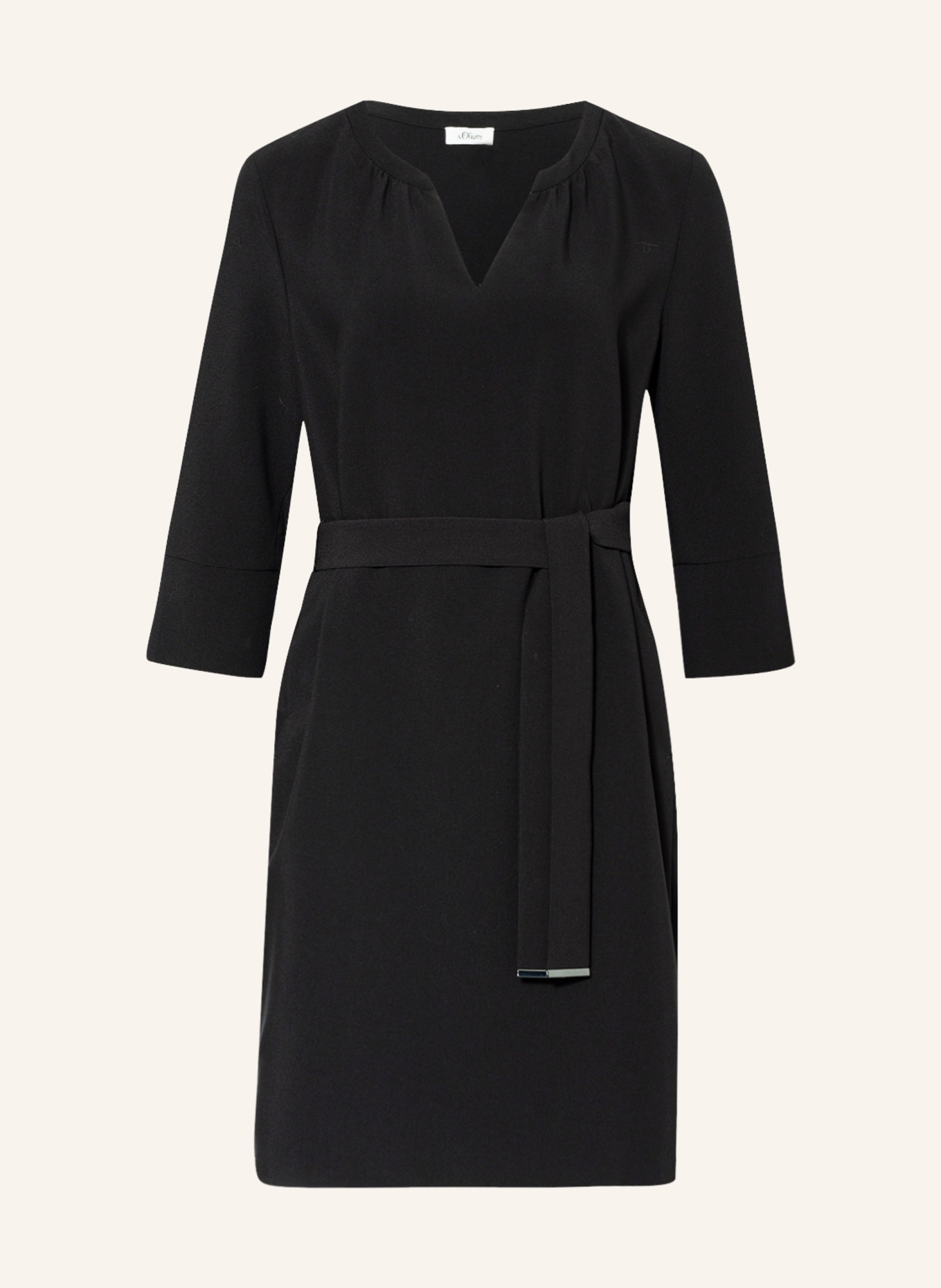 s.Oliver BLACK LABEL Dress with 3/4 sleeve, Color: BLACK (Image 1)