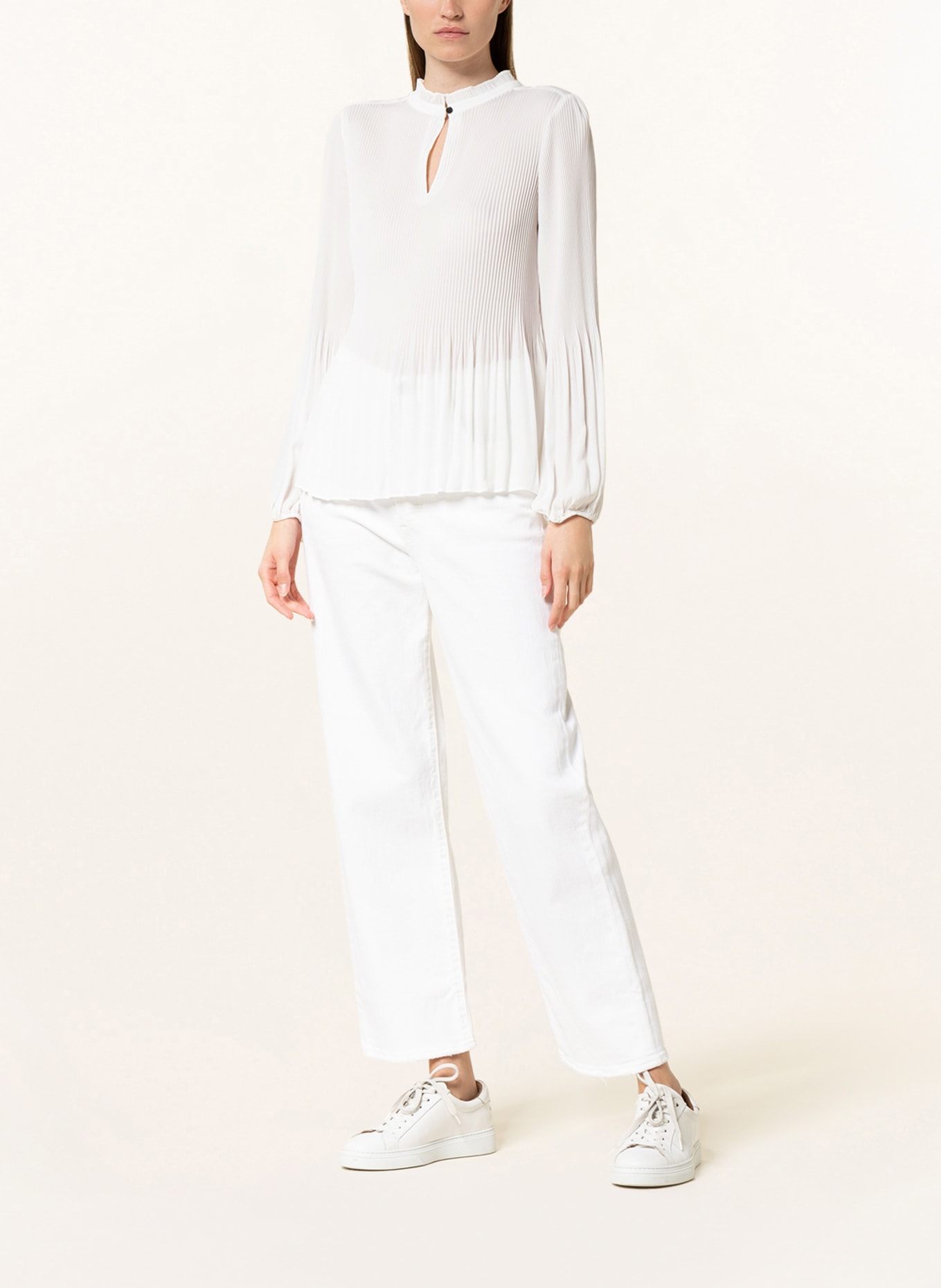 s.Oliver BLACK LABEL Pleated shirt blouse, Color: WHITE (Image 2)