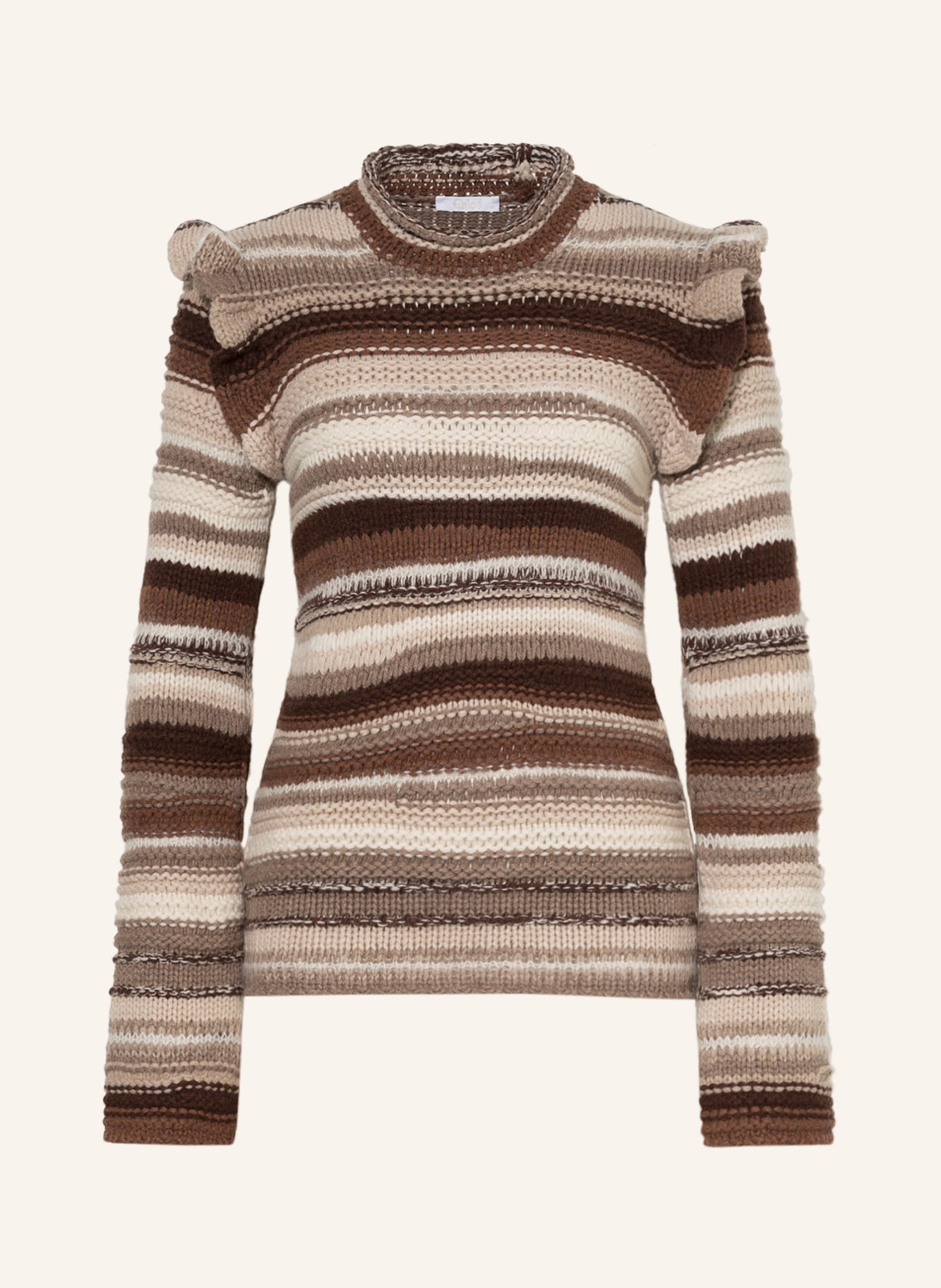 Chloé Cashmere sweater , Color: BROWN/ BEIGE/ DARK BROWN (Image 1)