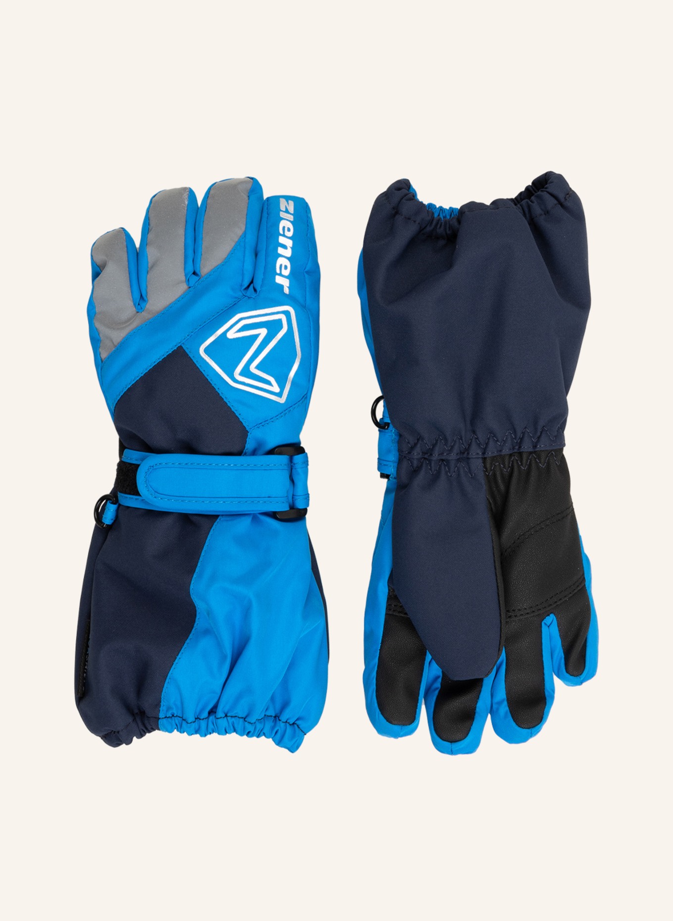 ziener Ski gloves LAURO AS®, Color: DARK BLUE/ BLUE/ GRAY (Image 1)