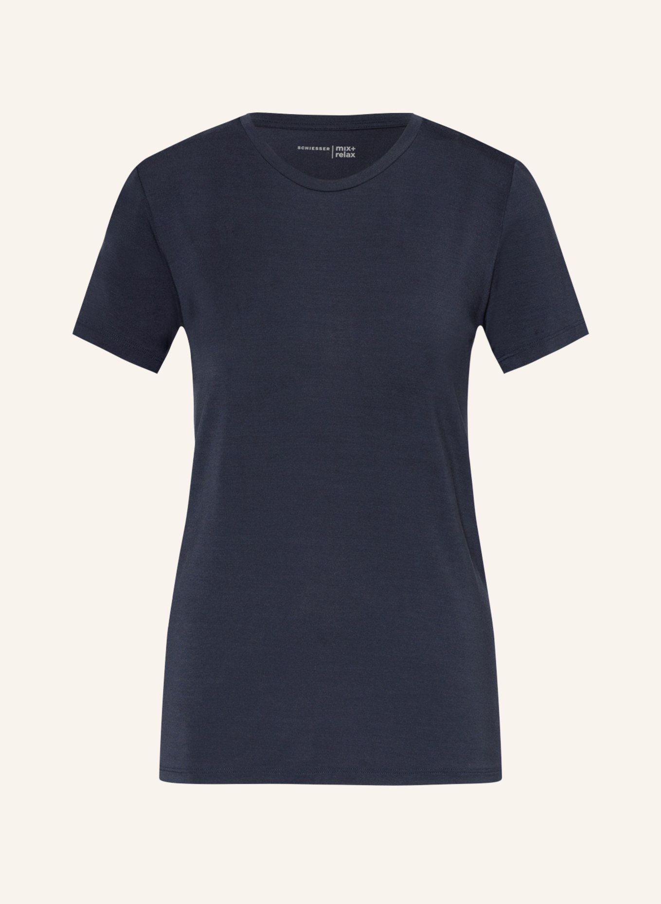 SCHIESSER Koszulka od piżamy MIX+RELAX, Kolor: GRANATOWY (Obrazek 1)