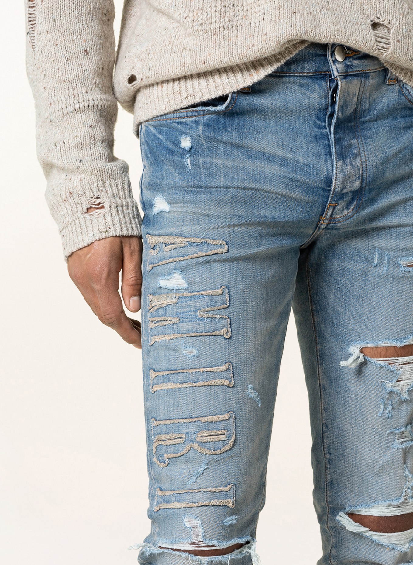AMIRI Destroyed Jeans, Farbe: 408 CLAY INDIGO (Bild 5)