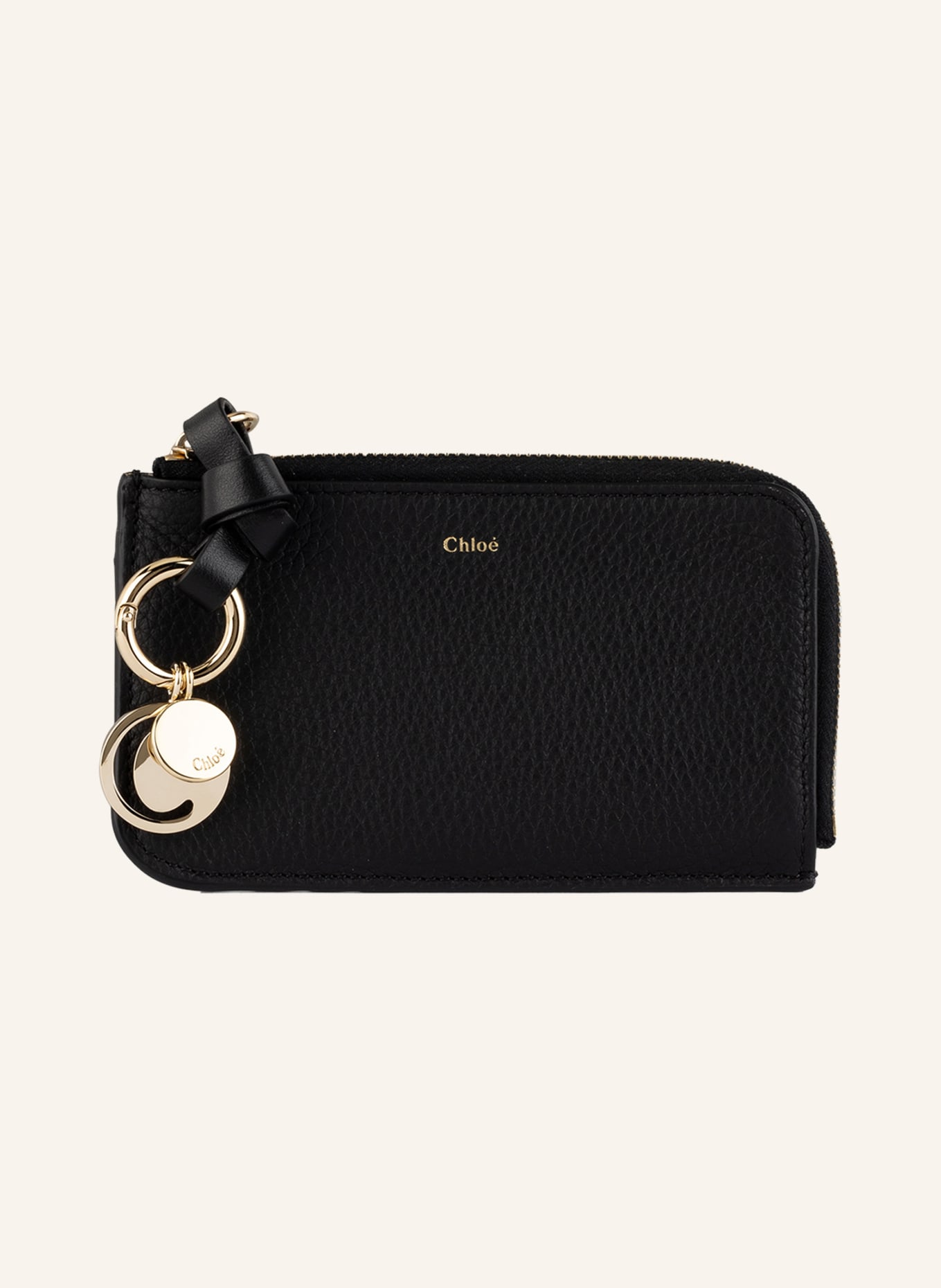 Chloé Kartenetui ALPHABET mit Münzfach: BLACK