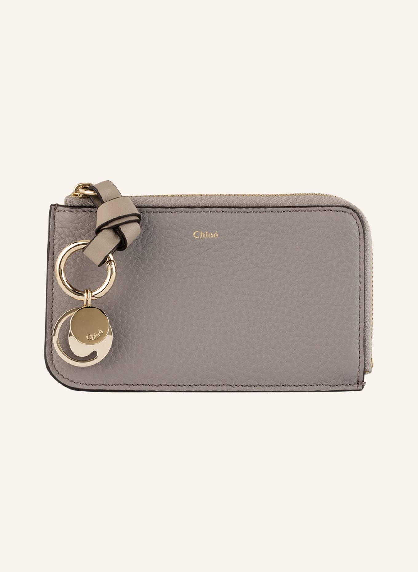 Chloé Kartenetui ALPHABET mit Münzfach: CASHMERE GREY