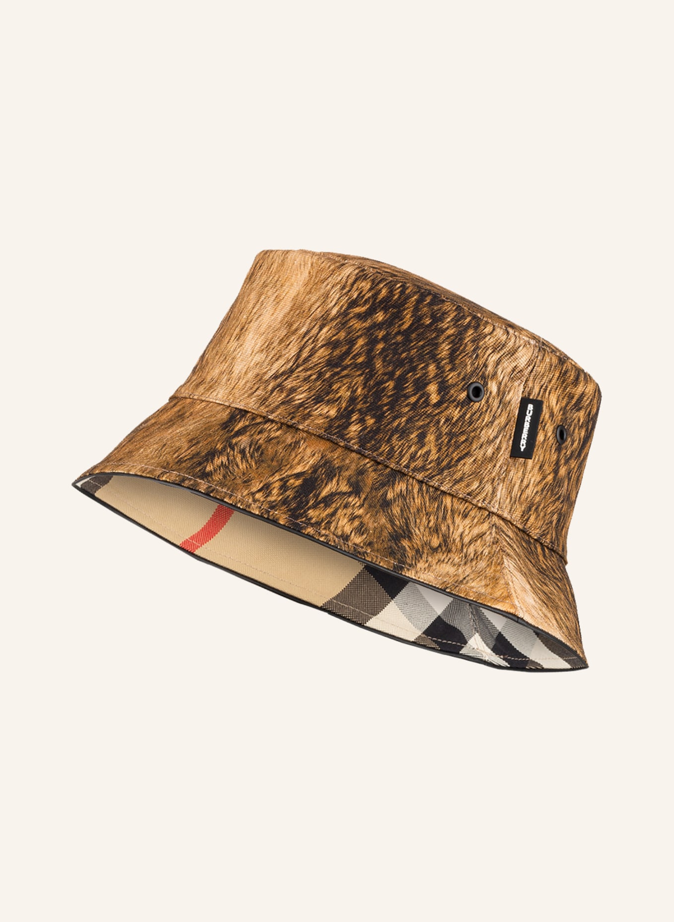 BURBERRY Klobouk Bucket Hat, Barva: BÉŽOVÁ/ KRÉMOVÁ/ ČERNÁ (Obrázek 1)