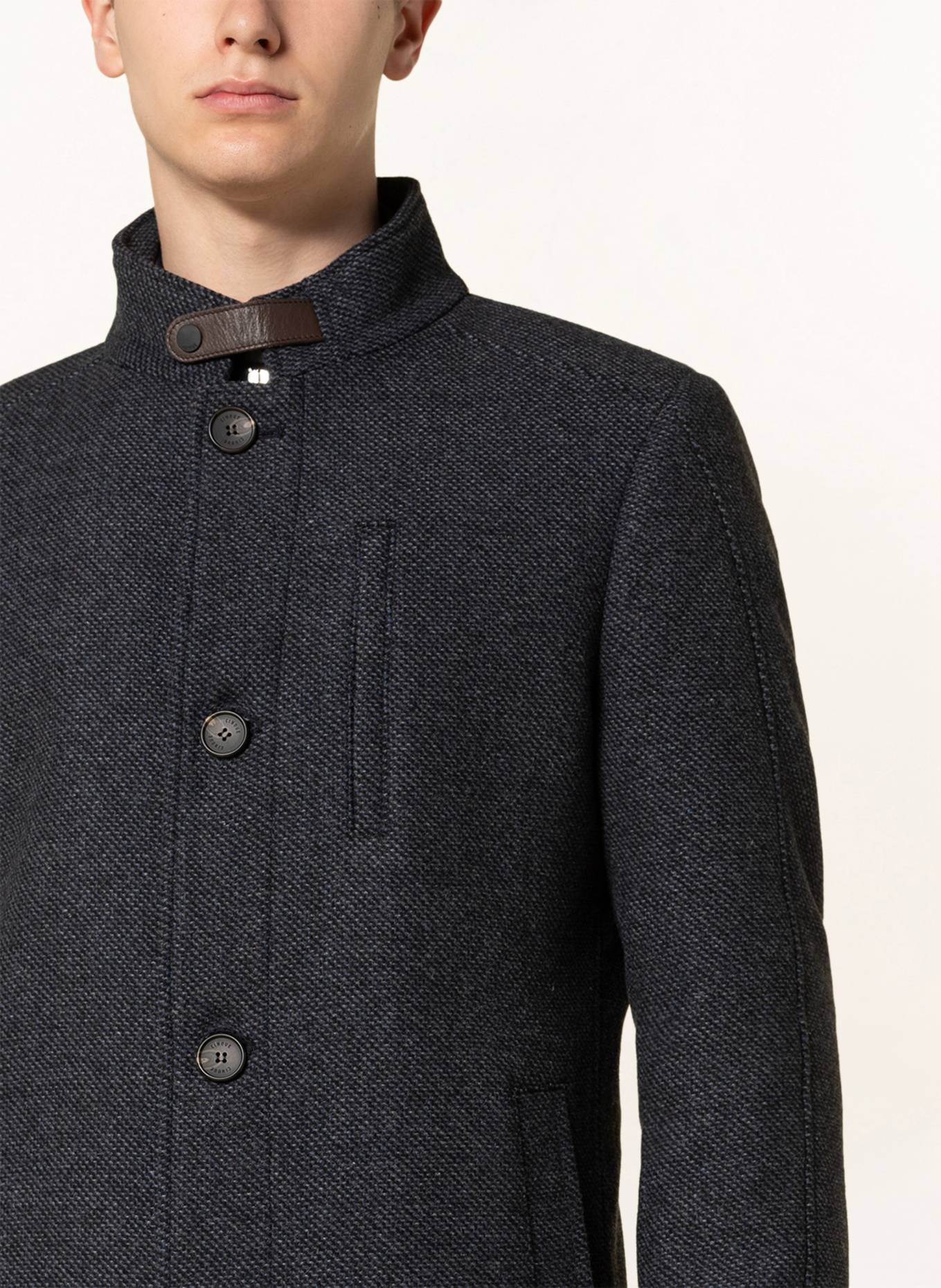 CINQUE Mantel CIARSENAL mit abnehmbarer Blende und Kunstpelzbesatz: 68 dunkelblau