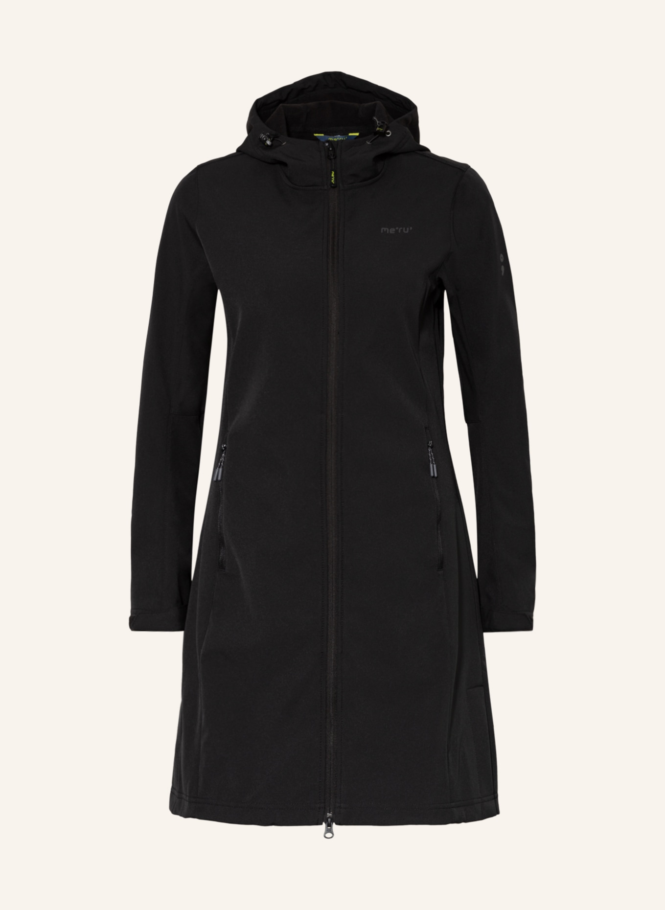 me°ru' Softshell coat BREST, Color: BLACK (Image 1)