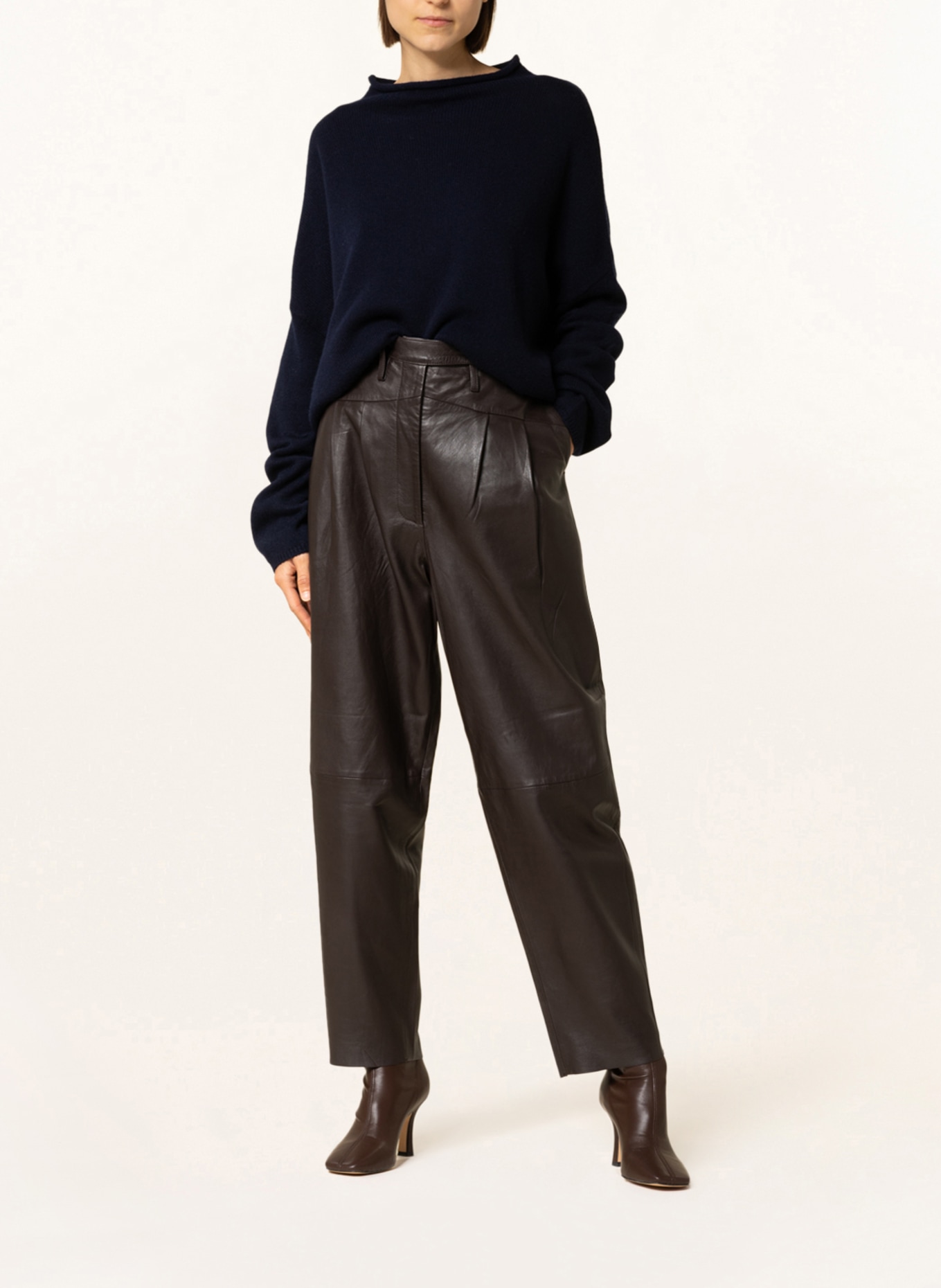 LISA YANG Cashmere-Pullover SANDY: DUNKELBLAU