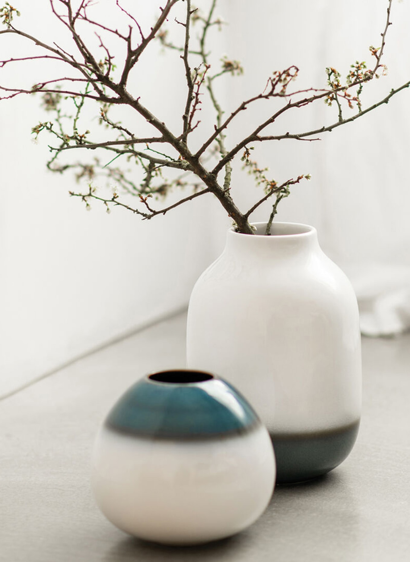 Villeroy & Boch Vase NEK LARGE, Color: WHITE/ DARK GRAY (Image 2)