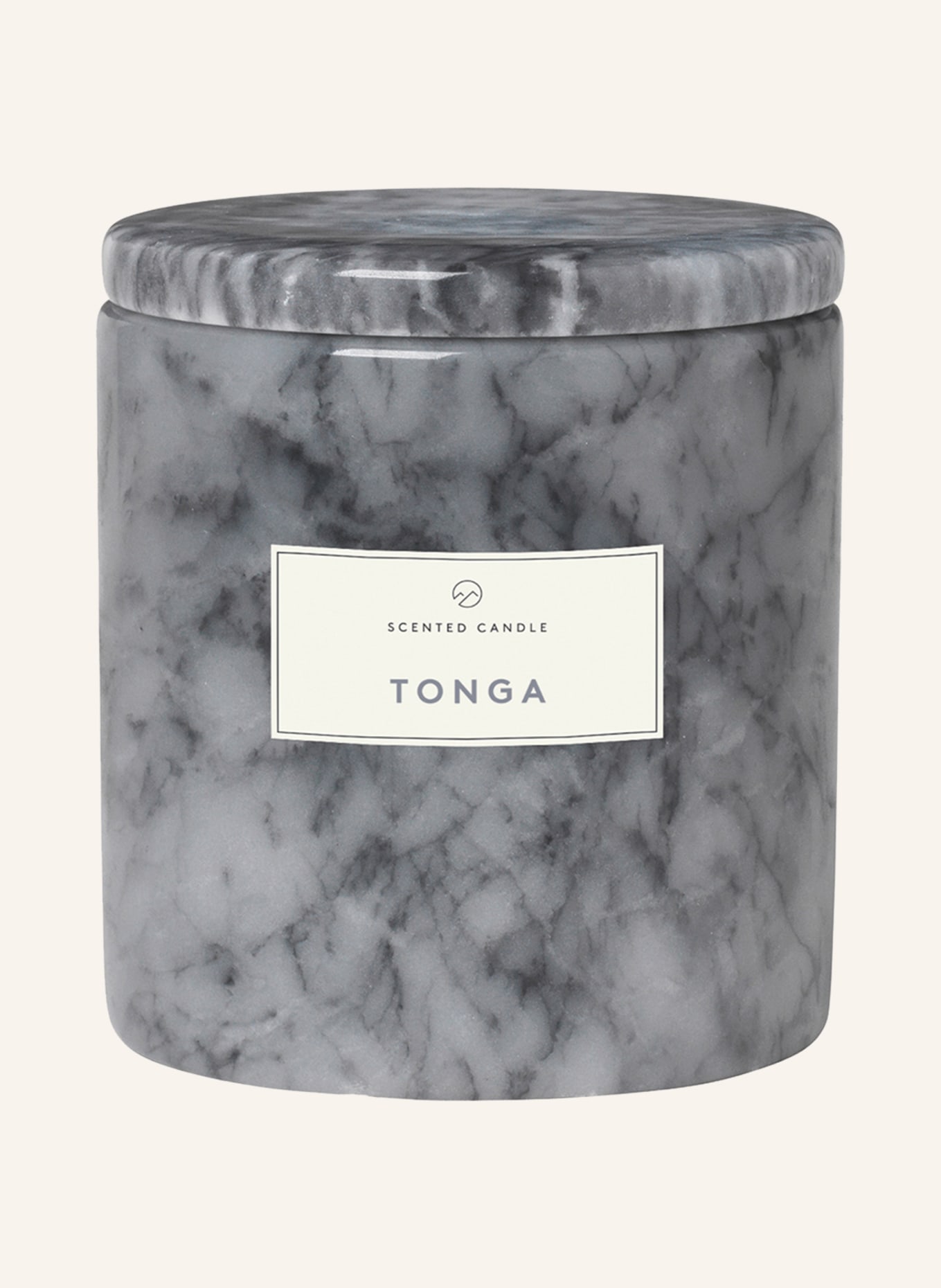 blomus Duftkerze FRABLE: WEISS / DUNKELGRAU