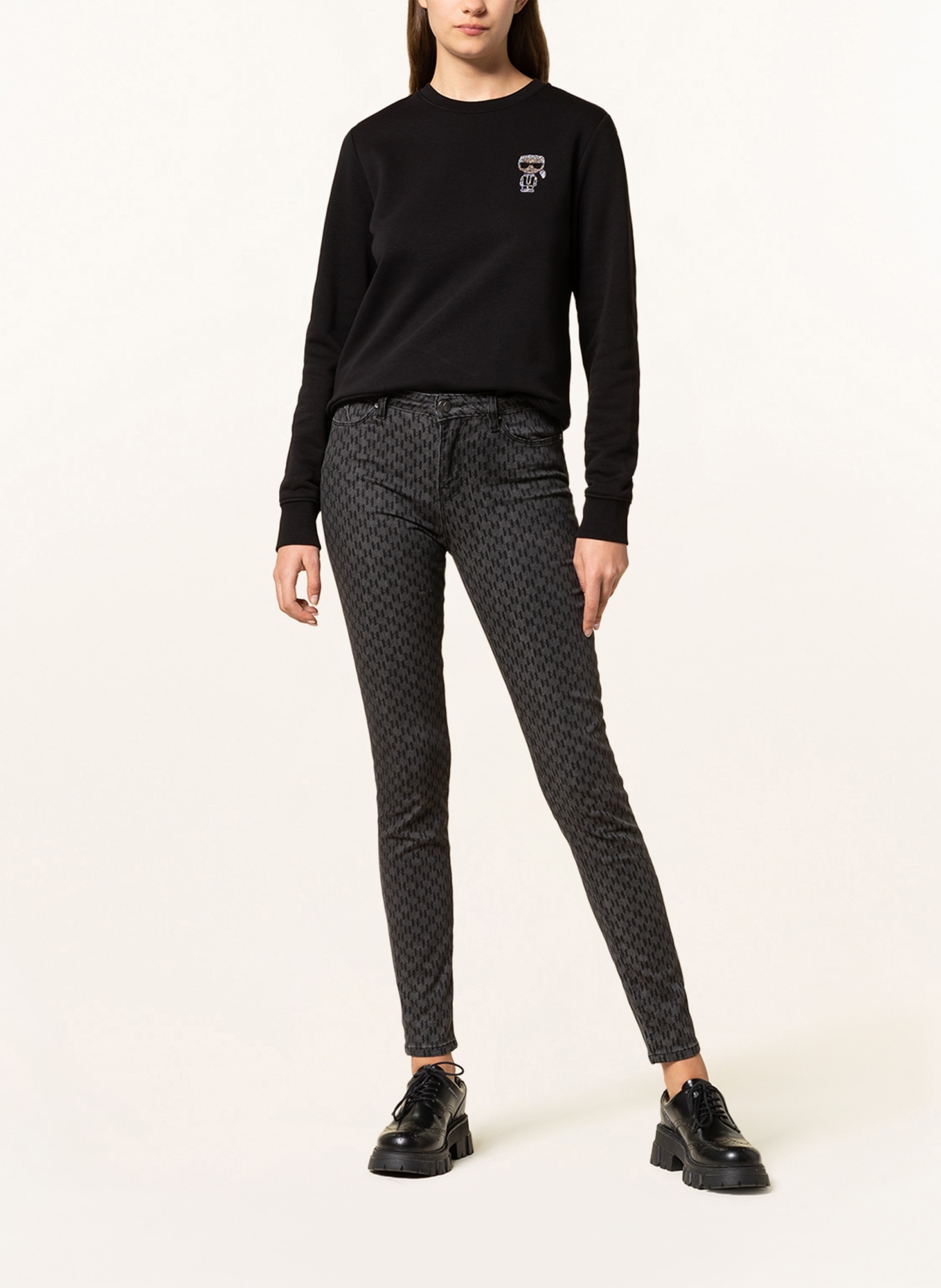 KARL LAGERFELD Skinny Jeans, Farbe: d28 Dark Grey Denim (Bild 2)