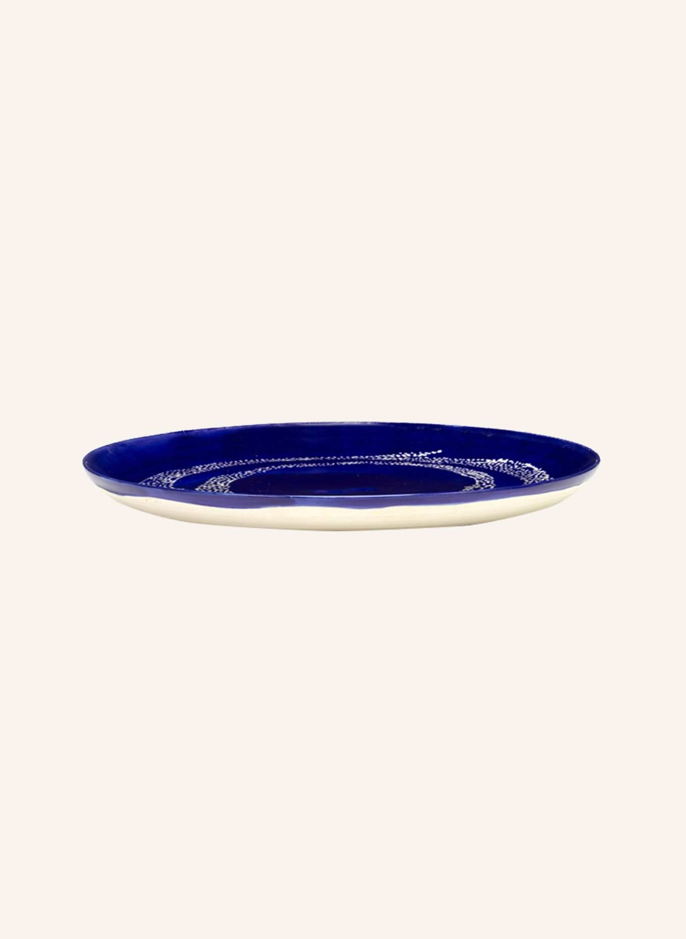 SERAX Set of 2 dinner plates FEAST, Color: DARK BLUE (Image 2)