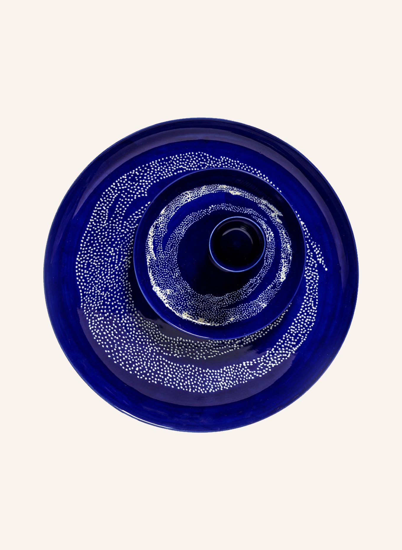 SERAX Set of 2 dinner plates FEAST, Color: DARK BLUE (Image 3)