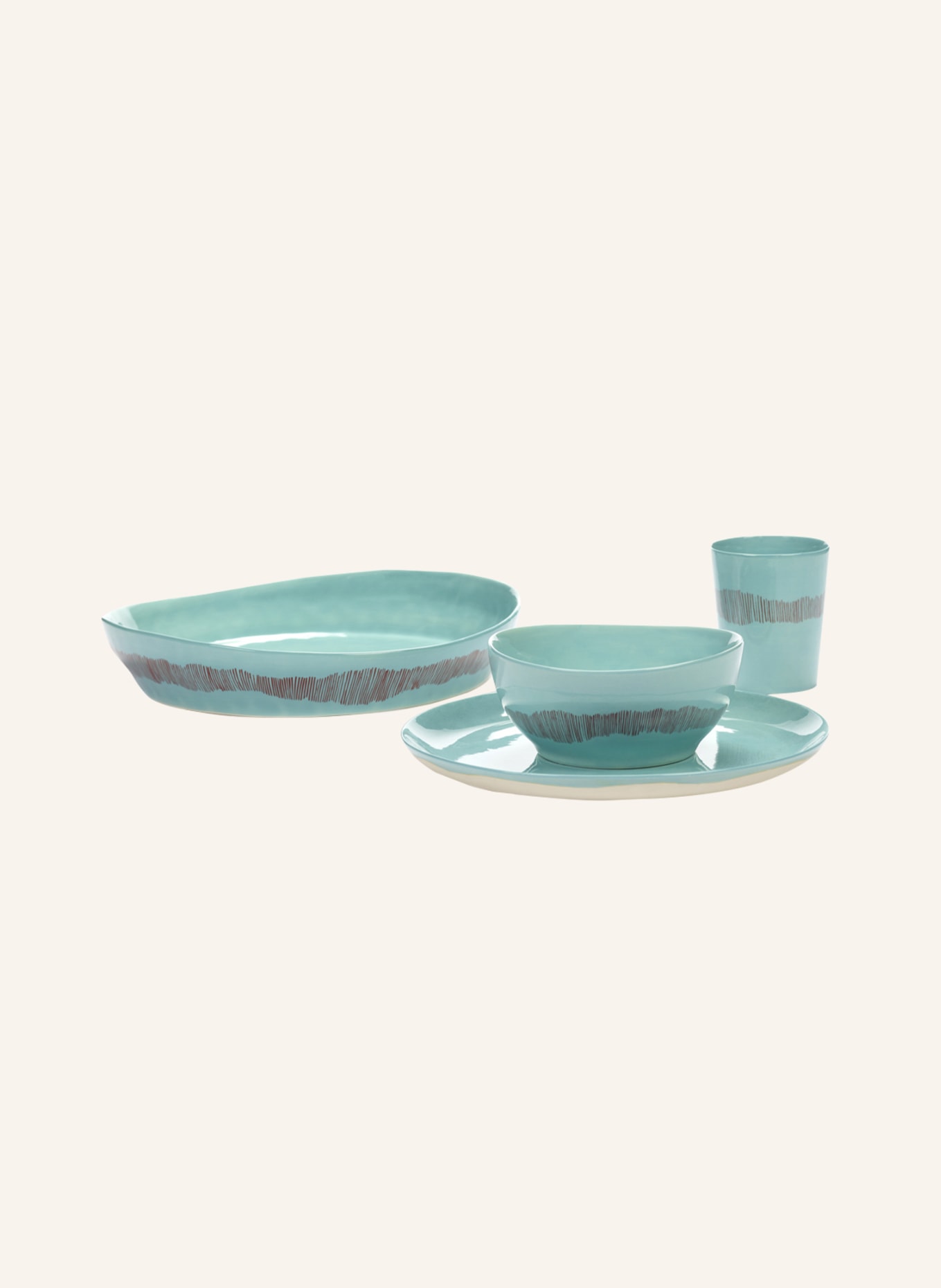 SERAX Tray FEAST, Color: TURQUOISE (Image 3)
