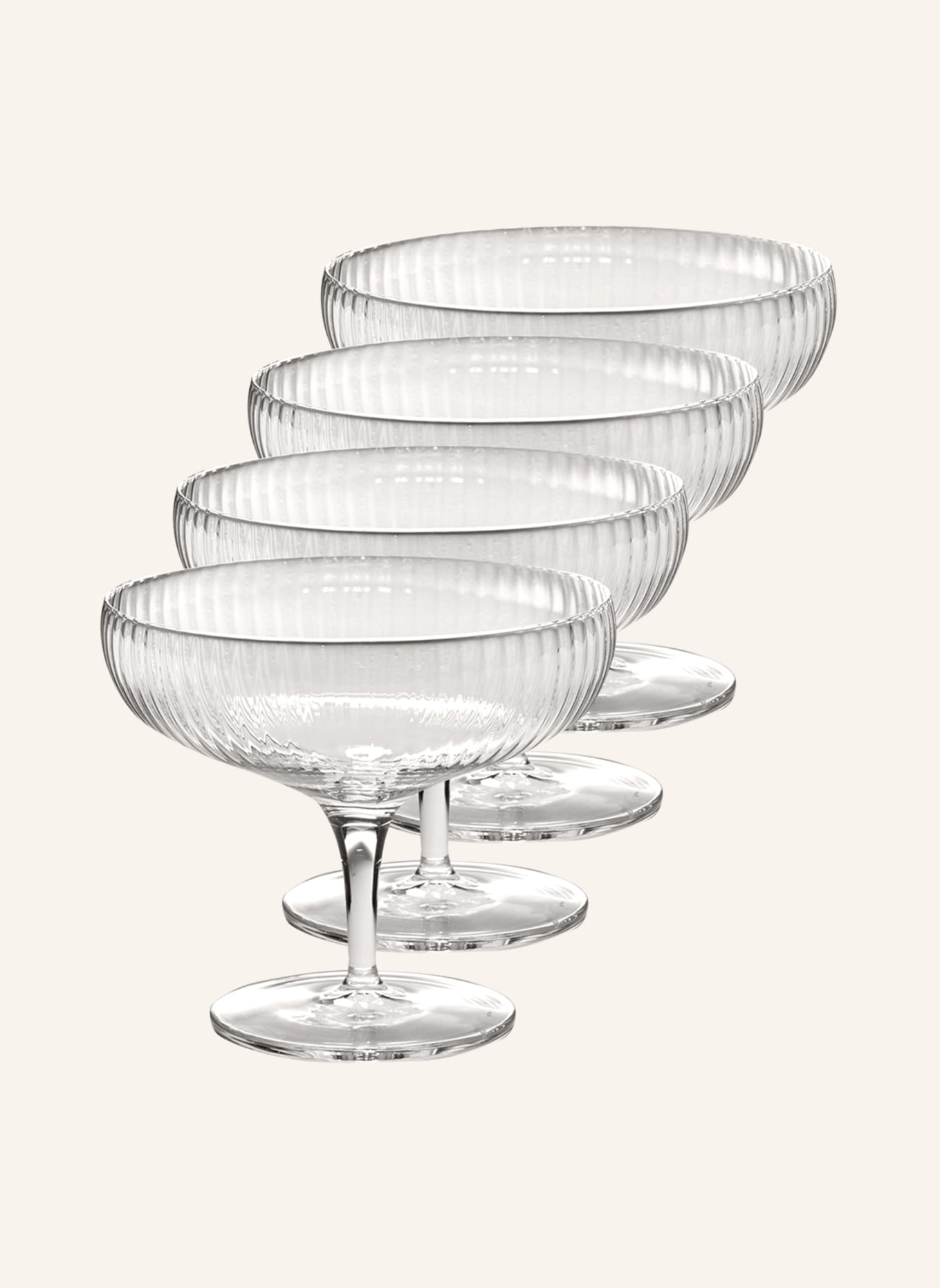 SERAX Set of 4 champagne glasses INKU, Color: CLEAR CLEAR (Image 1)