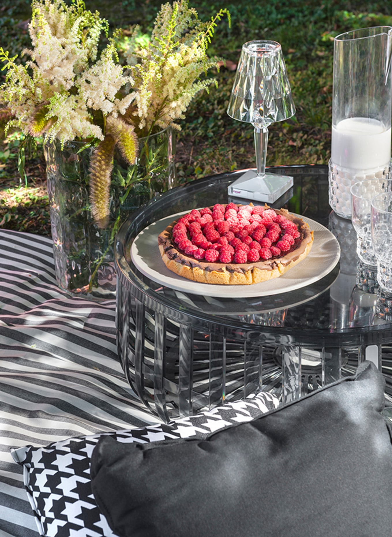 Kartell Tischleuchte BATTERY: durchsichtig