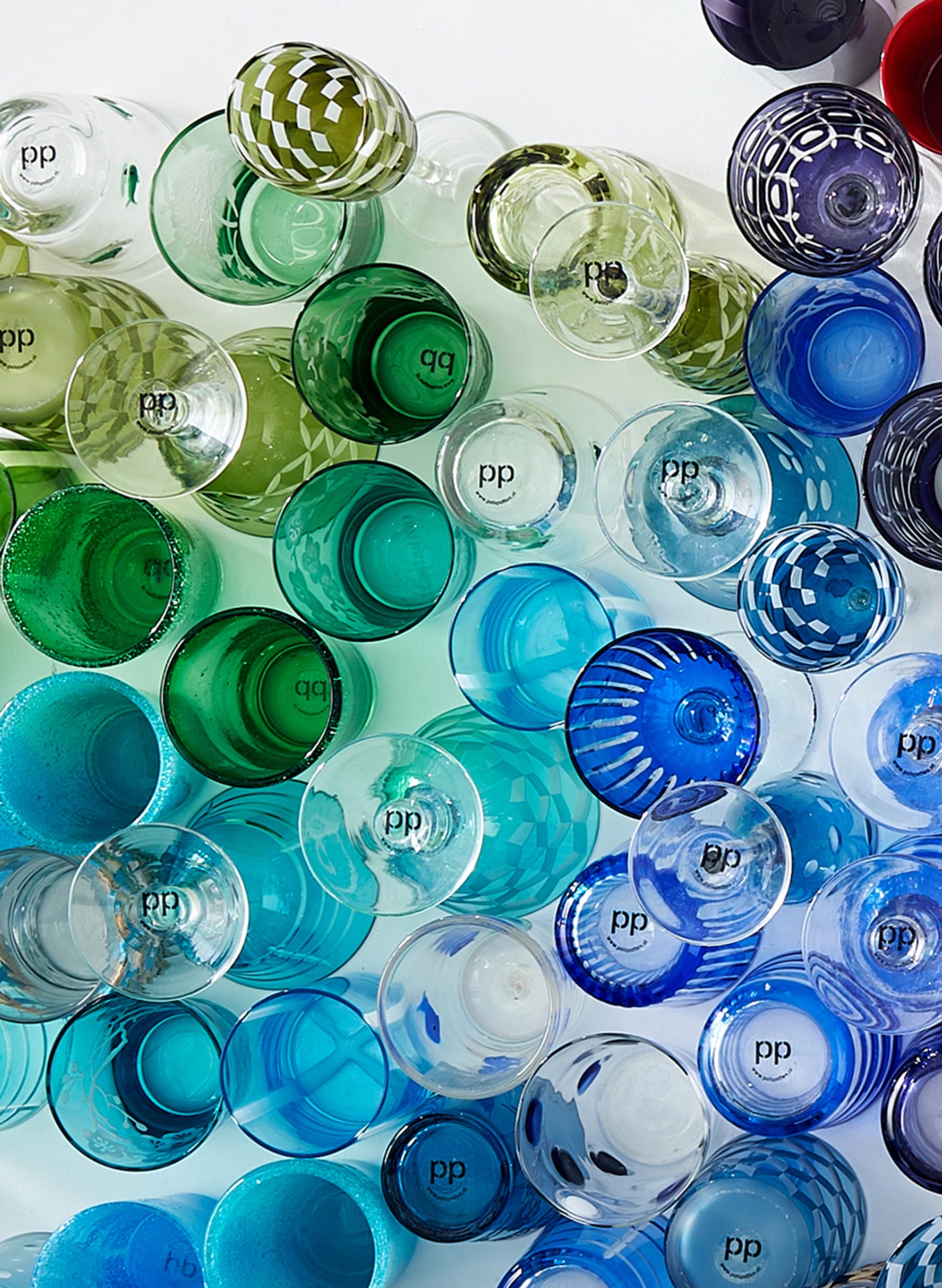 POLSPOTTEN Set of 6 wine glasses, Color: ORANGE/ BLUE/ GREEN (Image 3)
