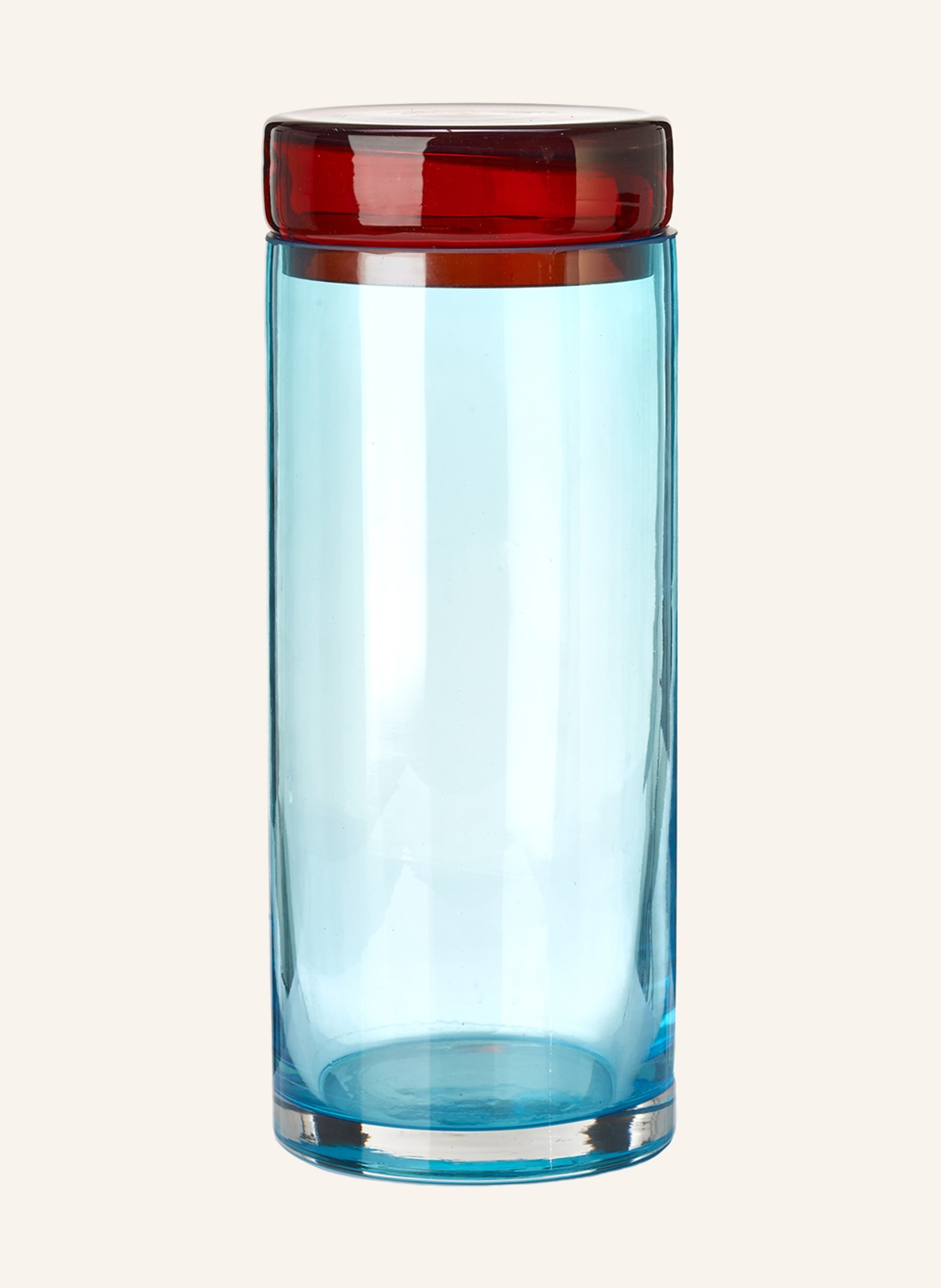 POLSPOTTEN Set of 3 storage jars CAPS&JARS, Color: LIGHT BLUE/ LIGHT GREEN/ PURPLE (Image 2)