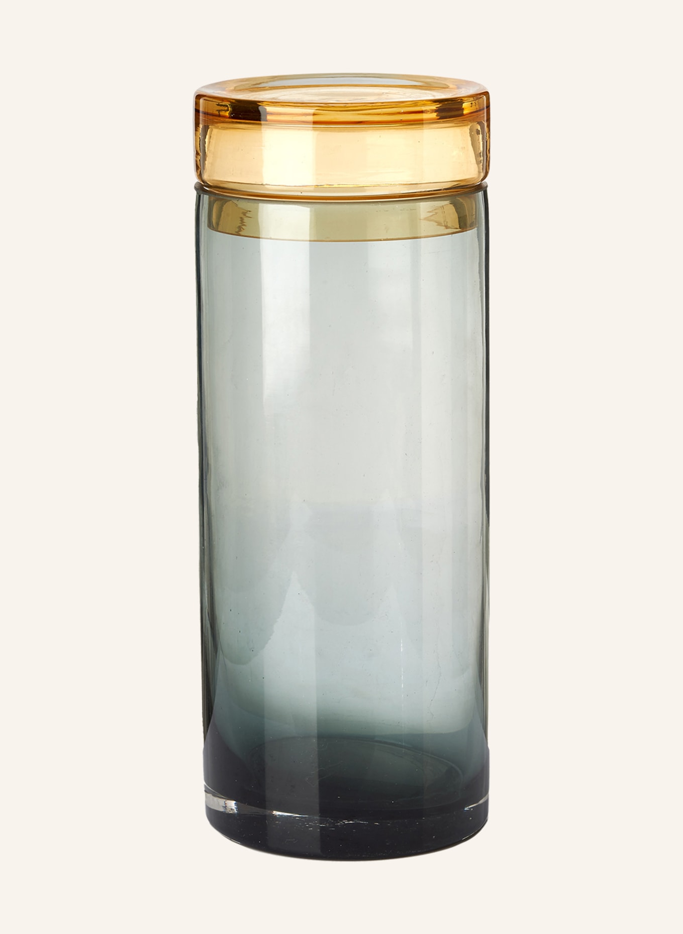 POLSPOTTEN Set of 3 storage jars CAPS&JARS, Color: LIGHT GRAY/ LIGHT BROWN (Image 2)