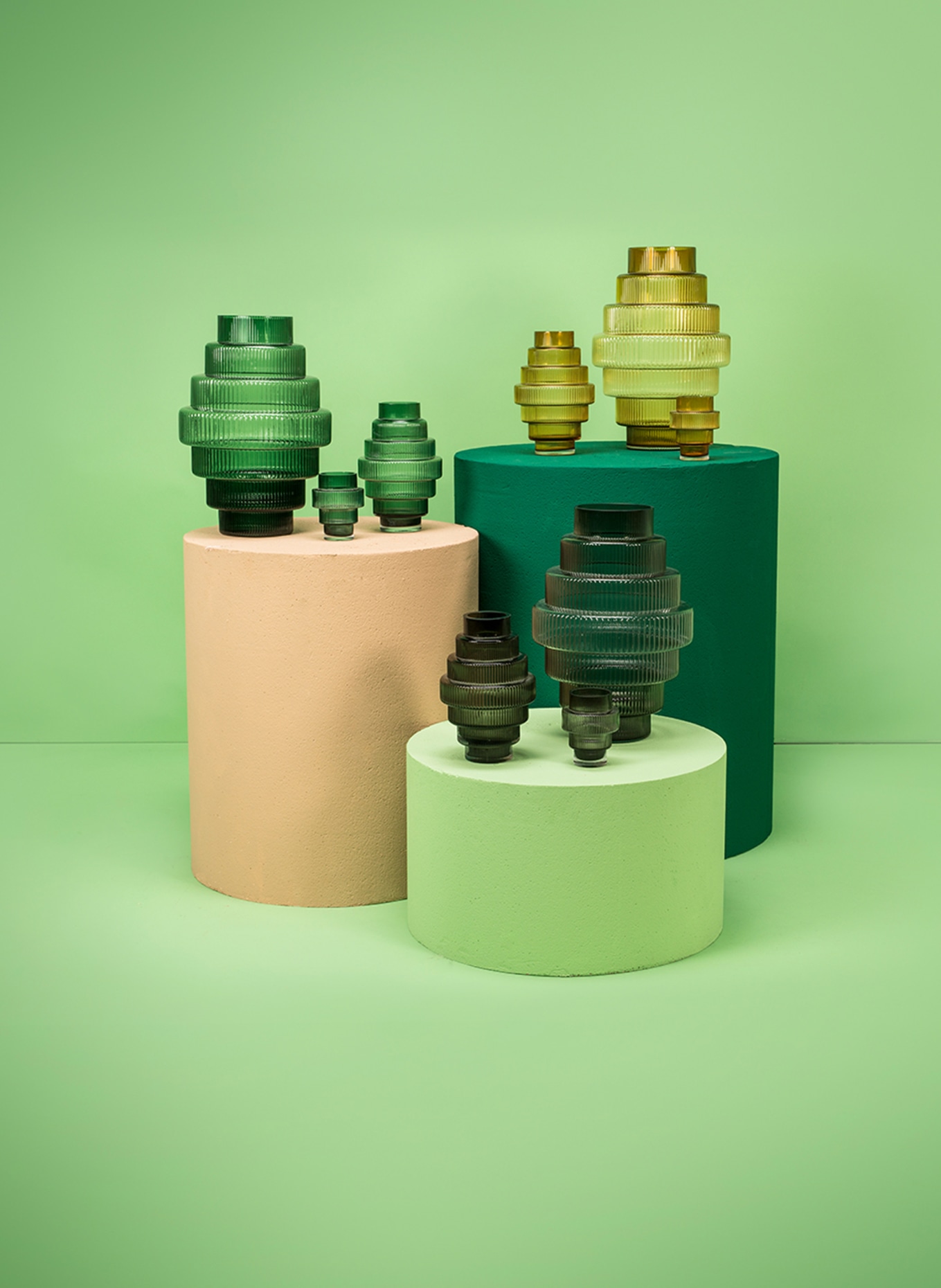 POLSPOTTEN Vase STEPS, Color: GRAY (Image 2)
