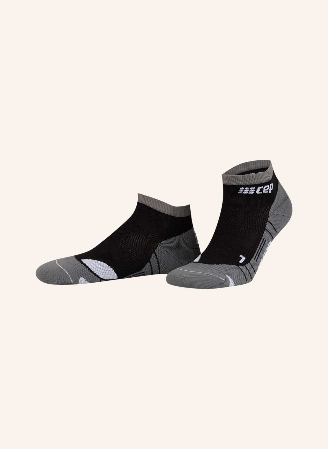 cep Trekking socks HIKING LIGHT MERINO LOW CUT , Color: GRAY/ LIGHT GRAY/ BLACK (Image 1)