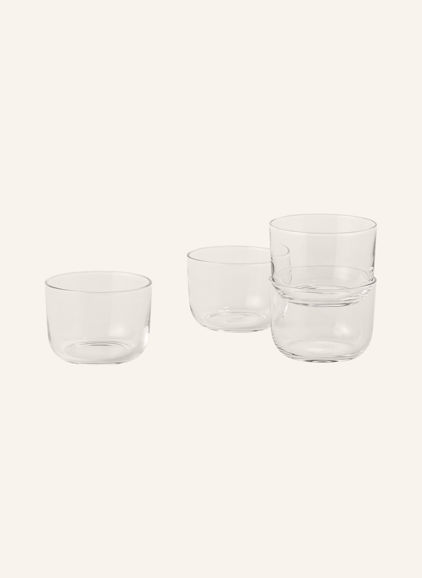 MUUTO Set of 4 drinking glasses CORKY, Color: WHITE (Image 1)