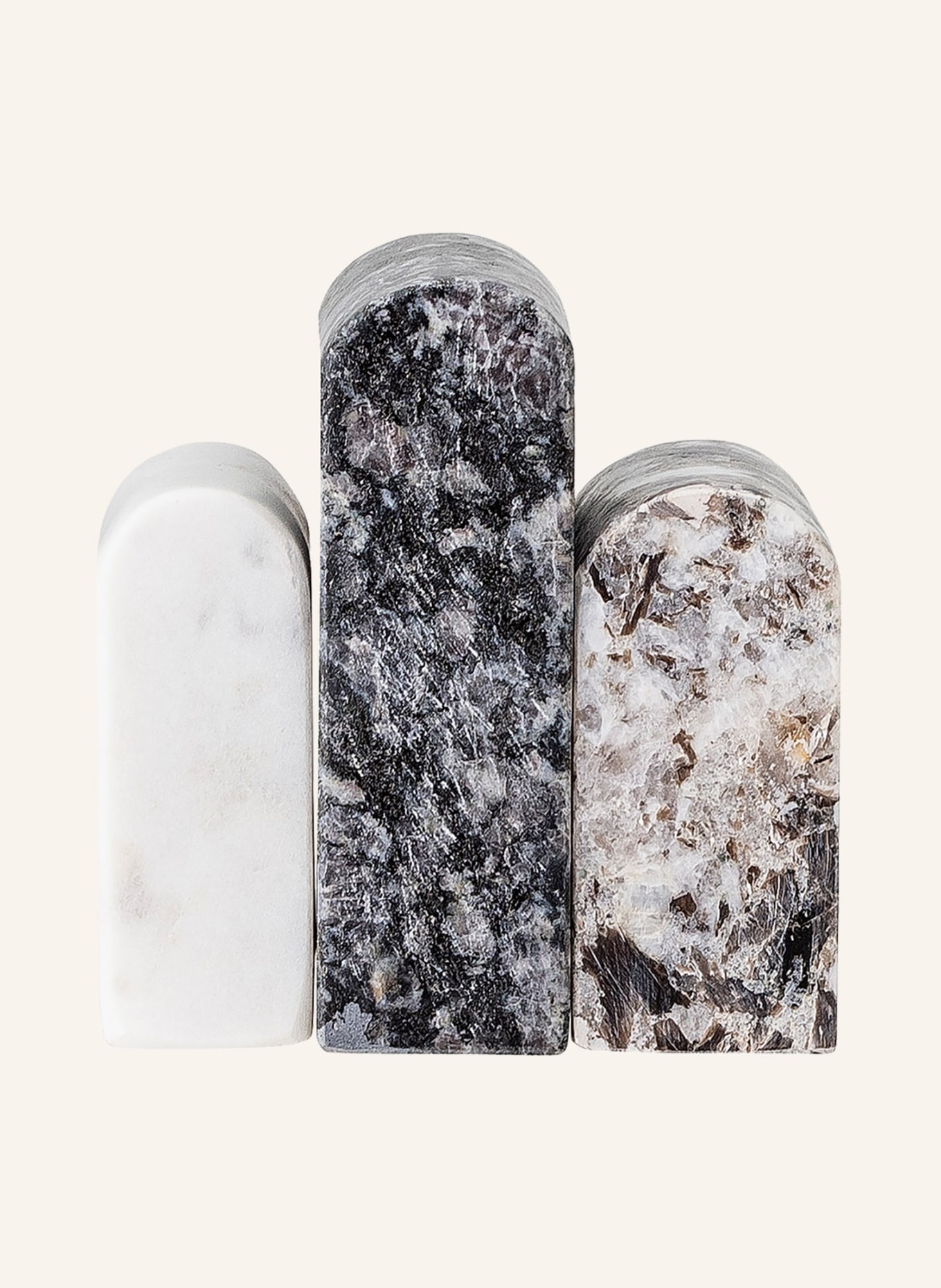 Bloomingville 3-cz. Figurka dekoracyjna CIAN: CZARNY / BIAŁY / JASNOCZARY